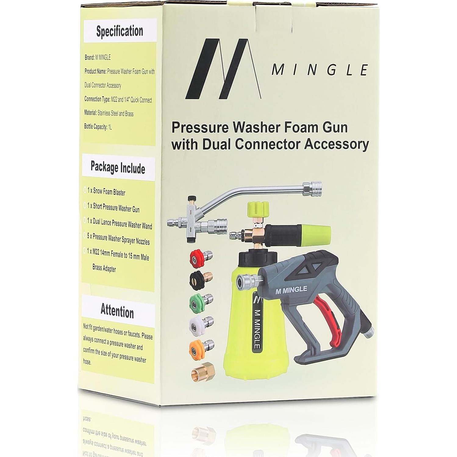 Pistola de Lavado a Presión M MINGLE PW70-1 con Caño de Espuma