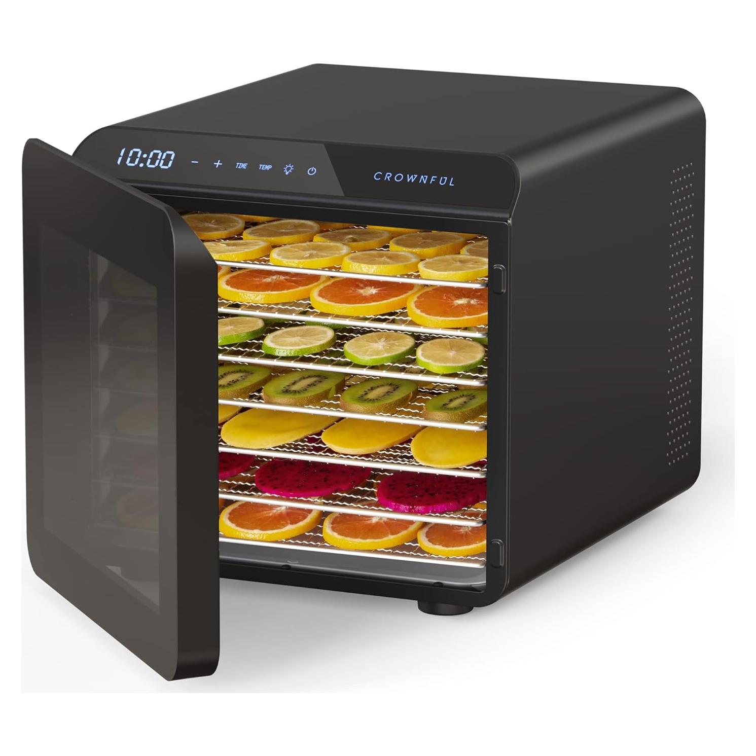Deshidratador de Alimentos CROWNFUL CF-FD01 7 Bandejas Acero Inoxidable