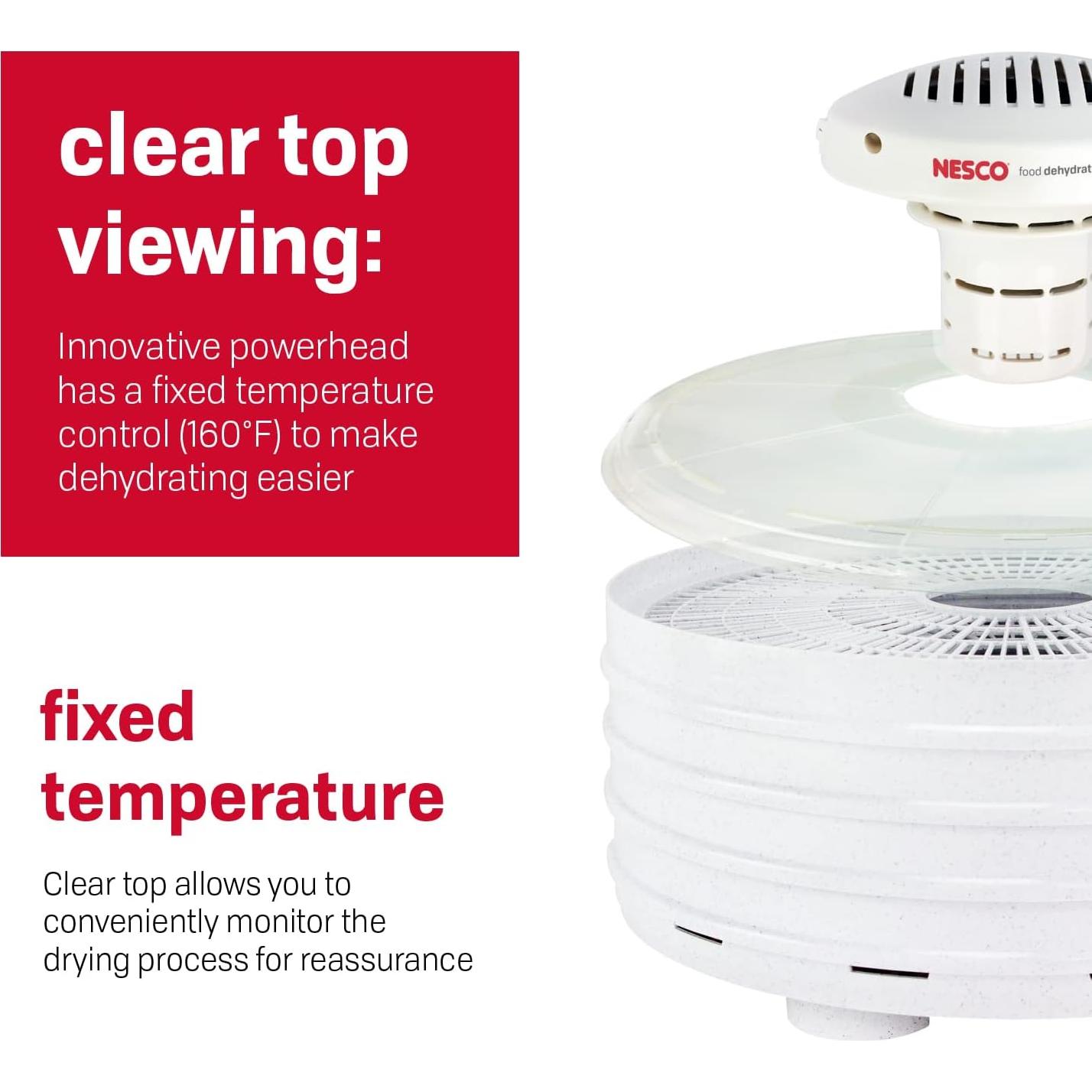 NESCO Food Dehydrator, 4 Trays, Speckled White