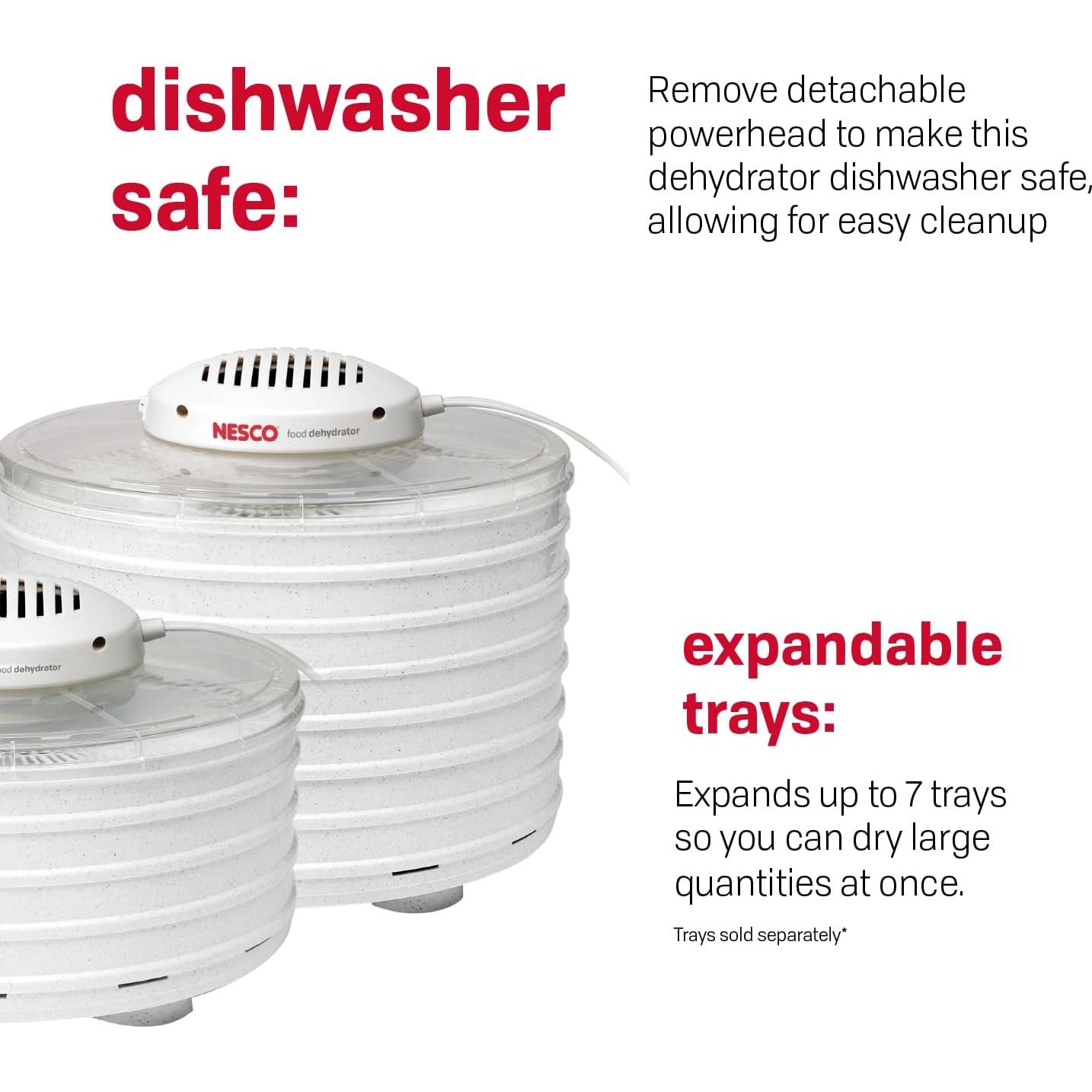 NESCO Food Dehydrator, 4 Trays, Speckled White