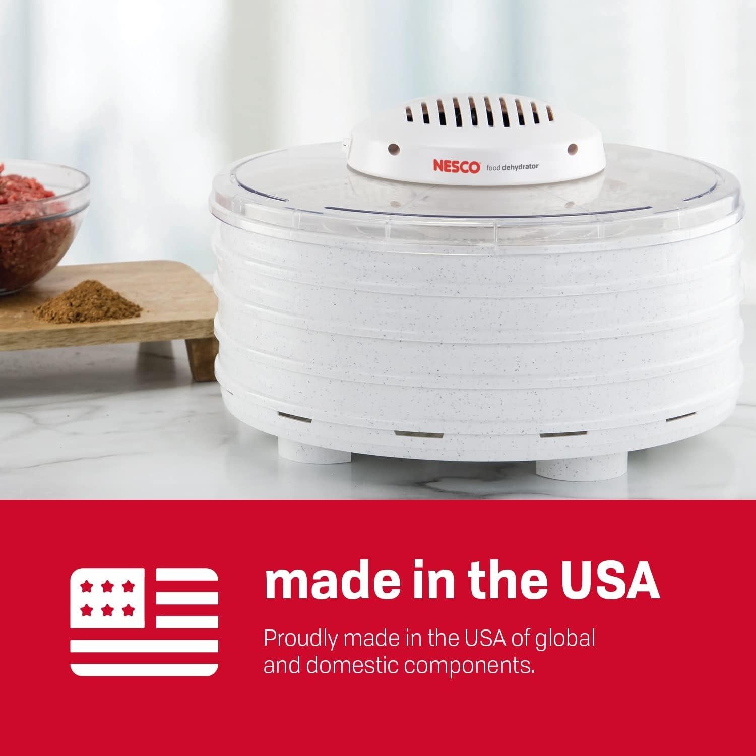 NESCO Food Dehydrator, 4 Trays, Speckled White