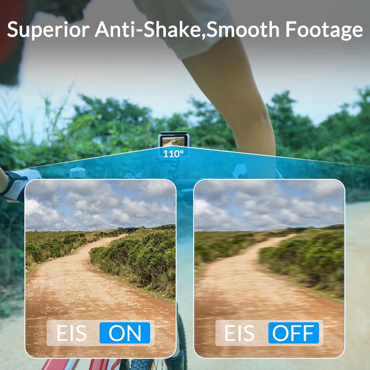 Cámara de acción Icefox 4K 60FPS 20MP Submarina EIS Azul