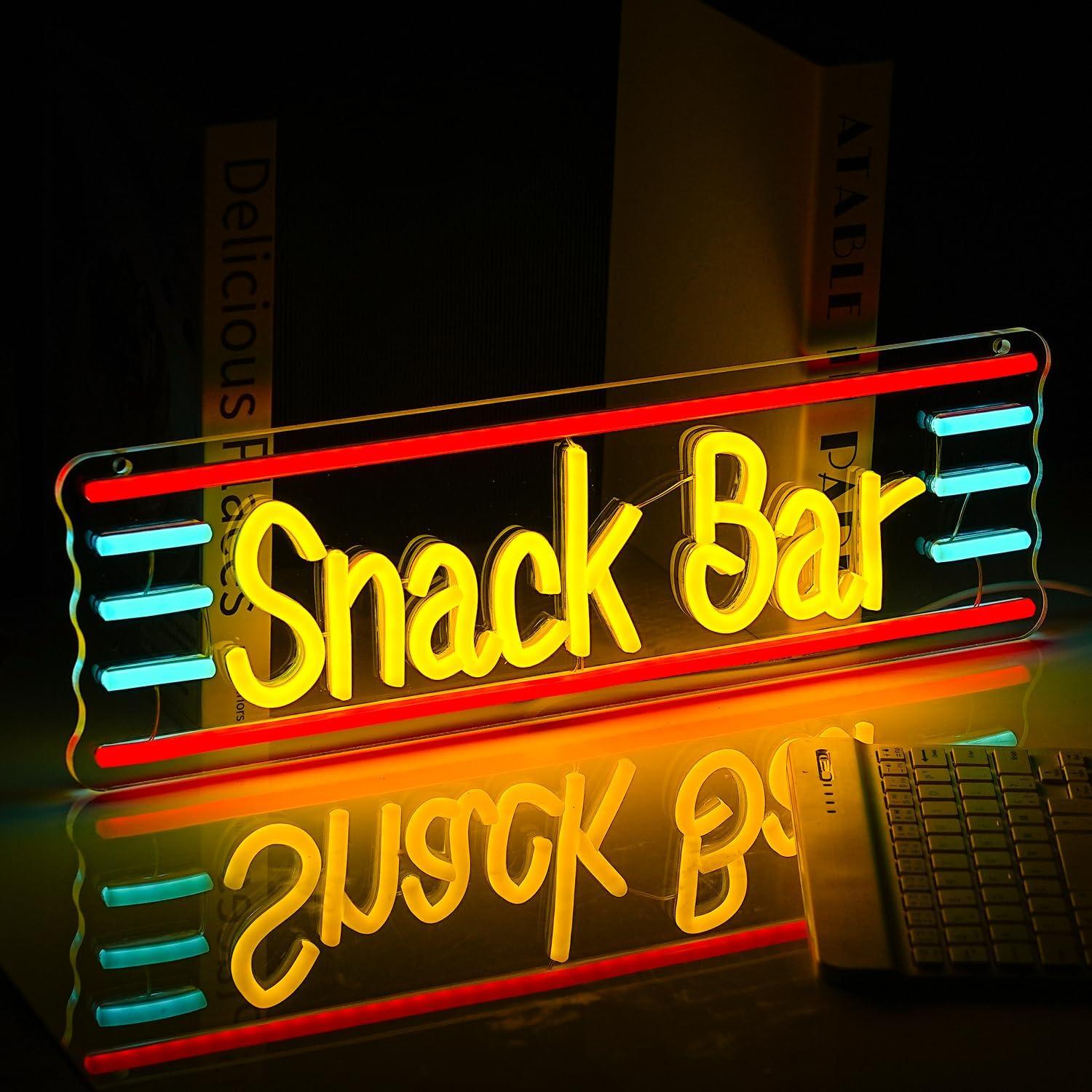 Señal de Neón Snack Bar LIUOZHTEA 40.9x12.4cm USB