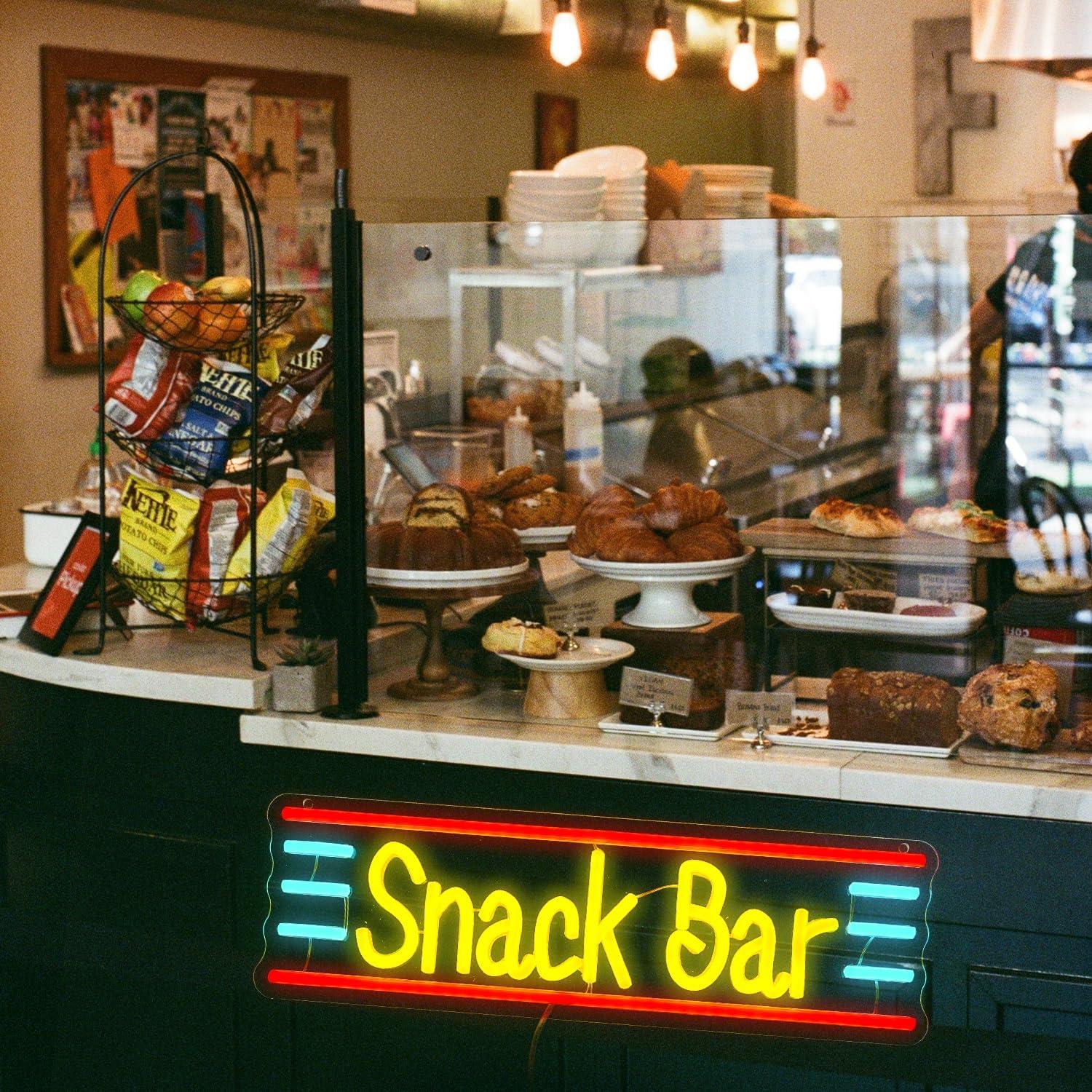 Señal de Neón Snack Bar LIUOZHTEA 40.9x12.4cm USB