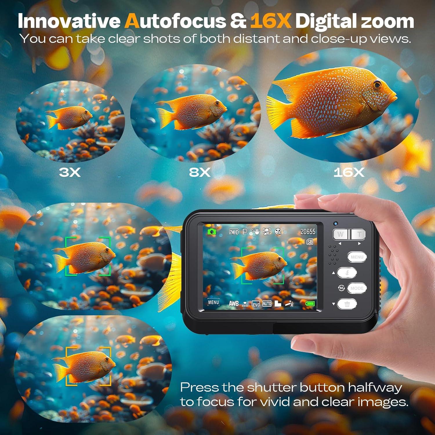 Cámara Submarina HICSHON WDC901 4K 48MP IP68 3.35M