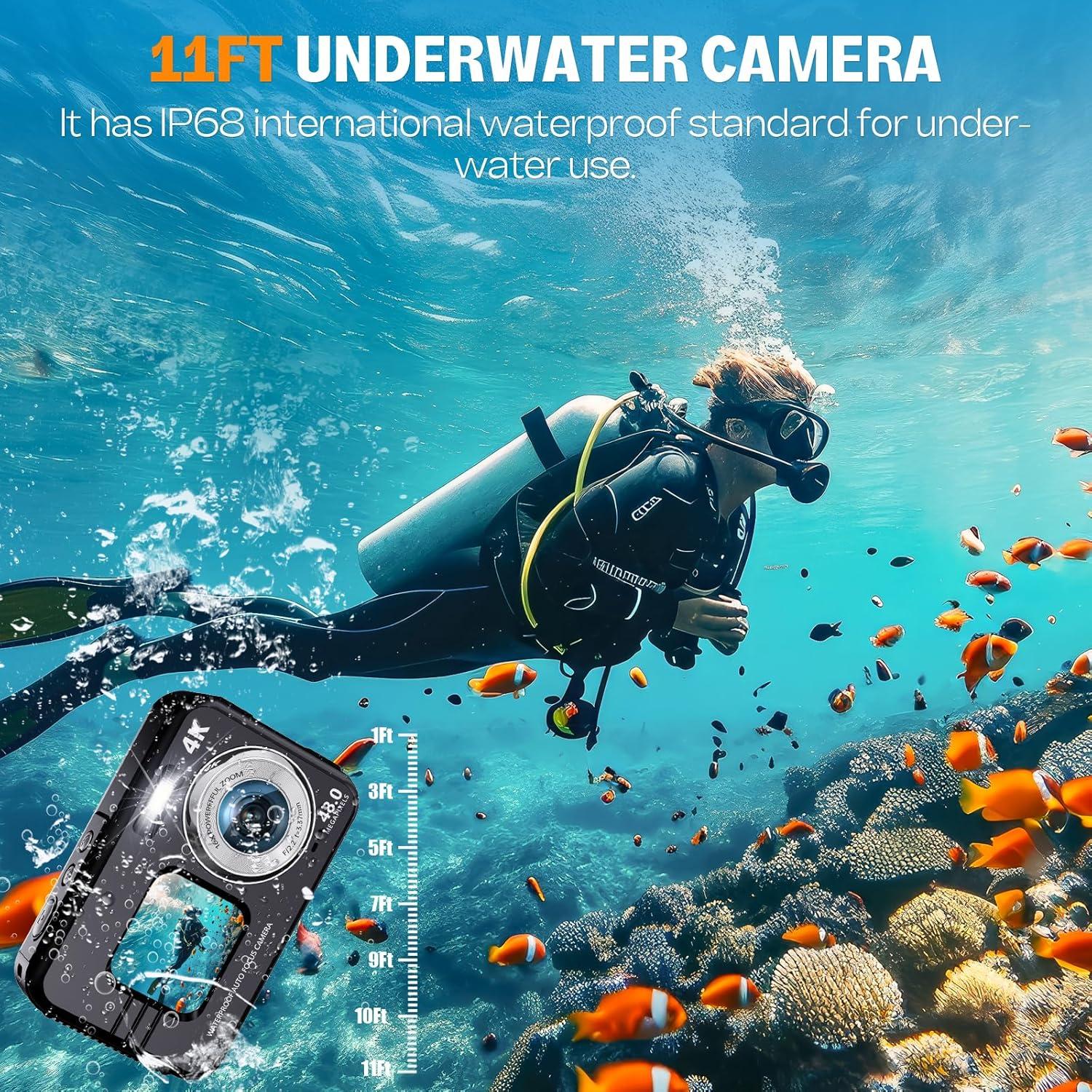 Cámara Submarina HICSHON WDC901 4K 48MP IP68 3.35M