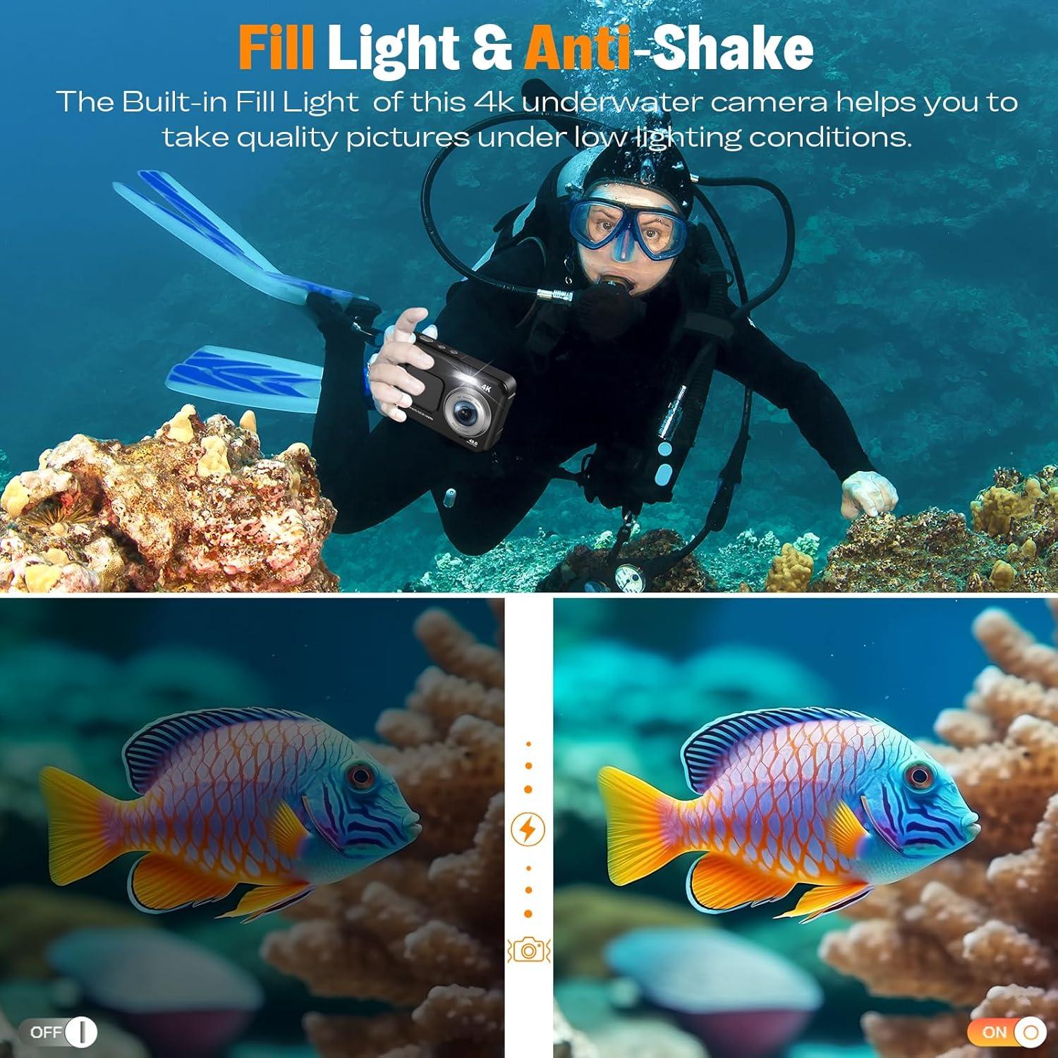 Cámara Submarina HICSHON WDC901 4K 48MP IP68 3.35M