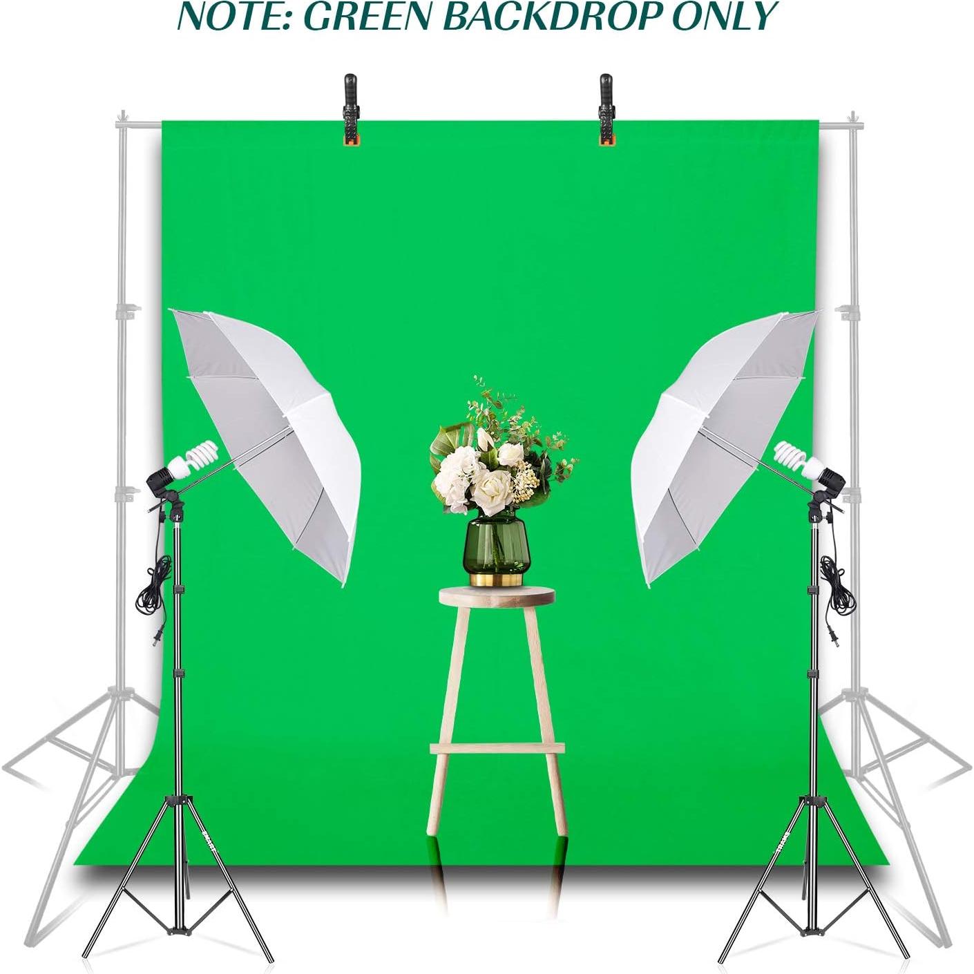 Pantalla de Fondo Verde EMART 1.52x2.13m Chroma Key con Abrazaderas