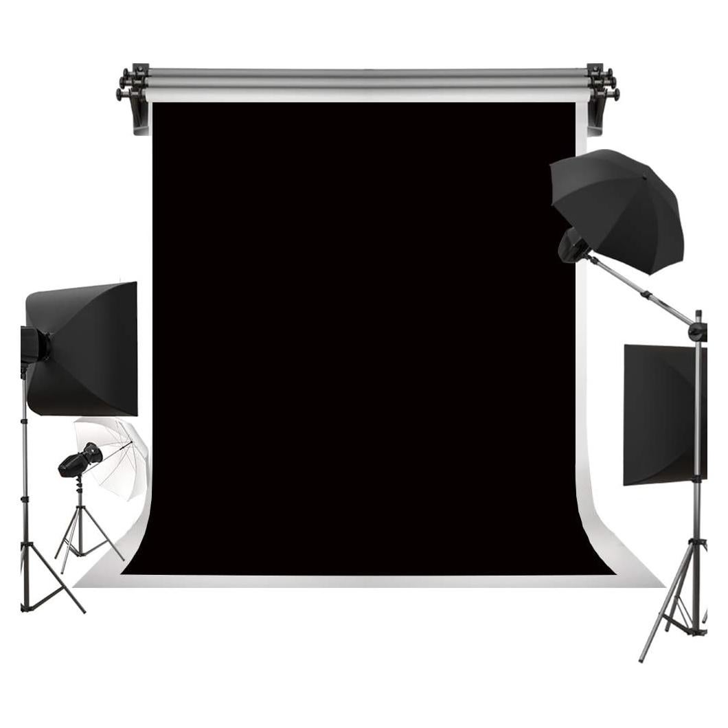 Kate 5ft×7ft Solid Black Backdrop Portrait Background for Photography Studio