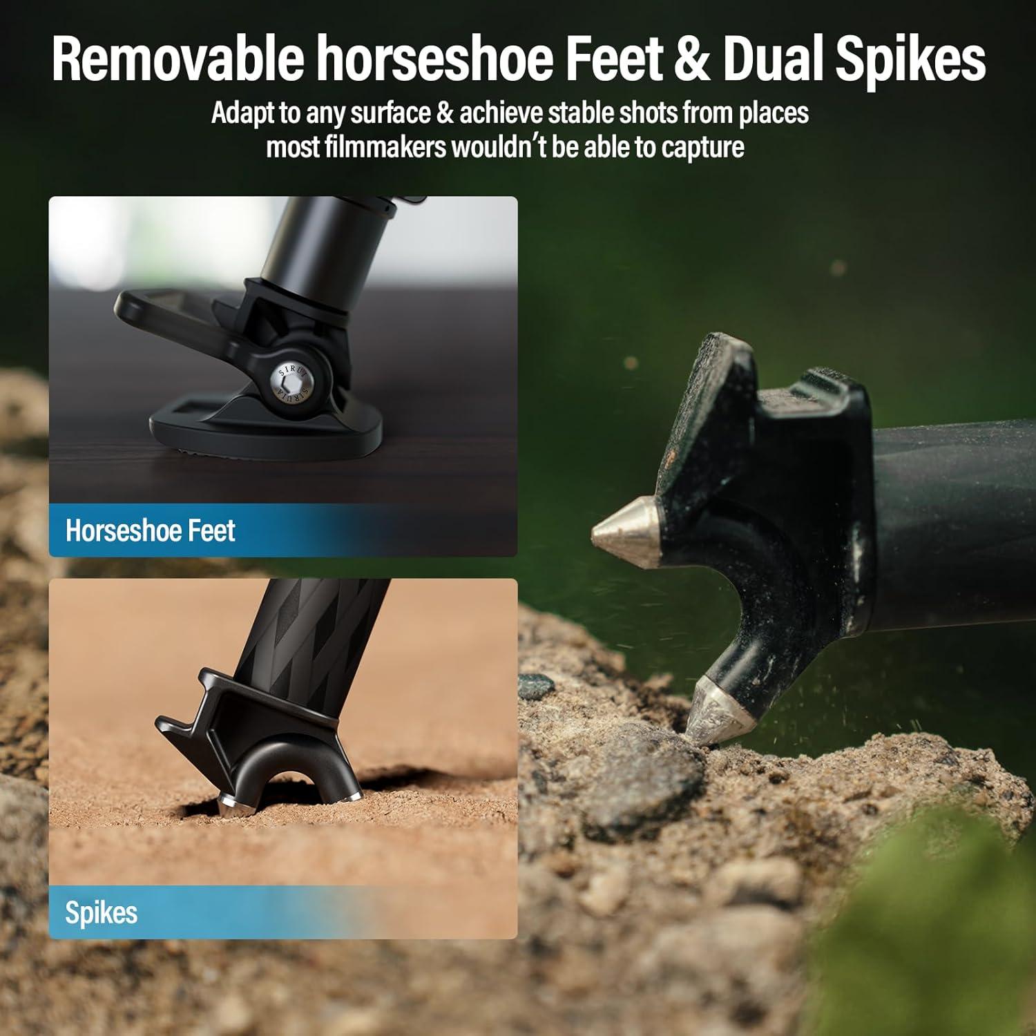 Trípode de Video Profesional SIRUI SVS75 Fibra de Carbono 155 cm