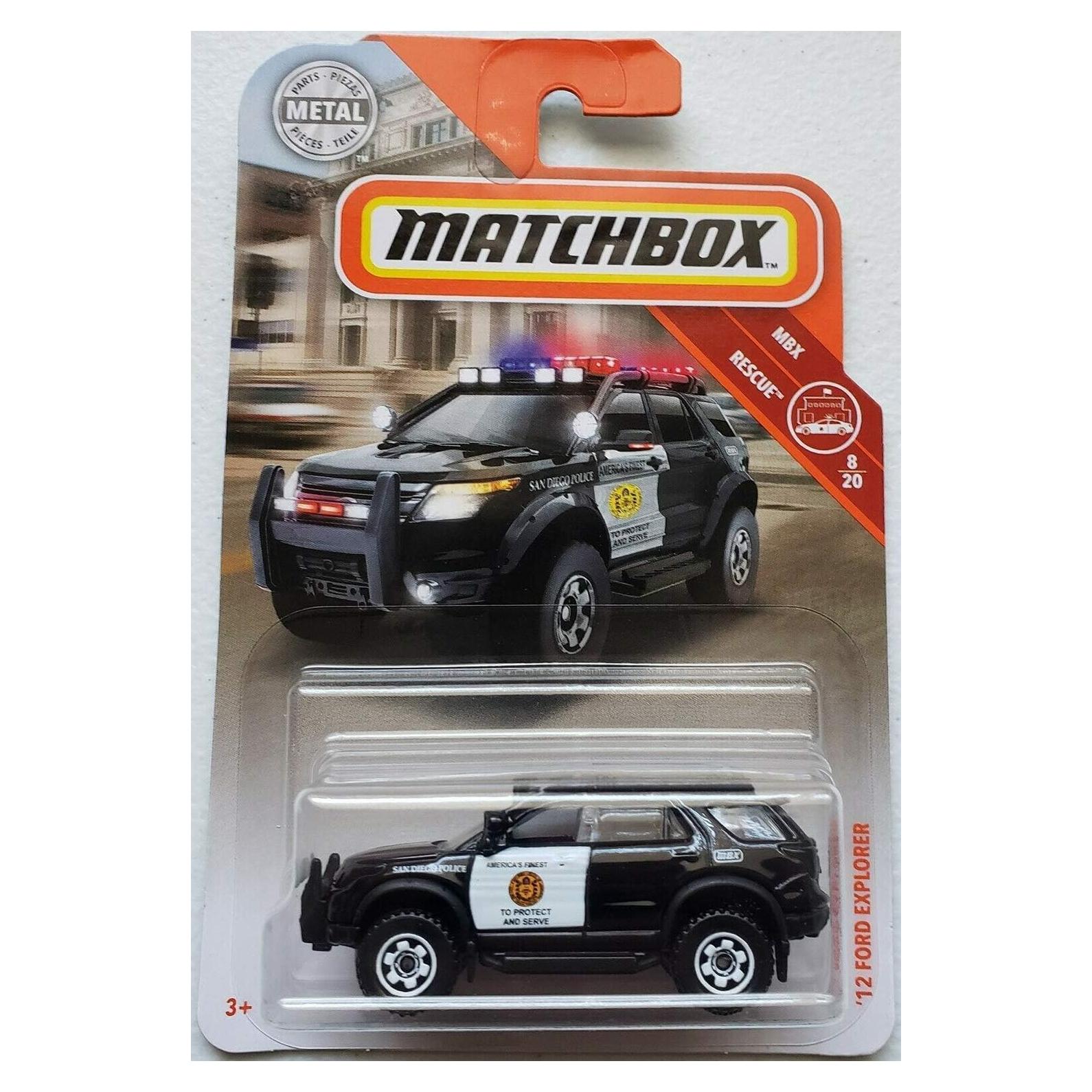 Coche de Juguete Matchbox Ford Explorer Rescate Policial 1:64