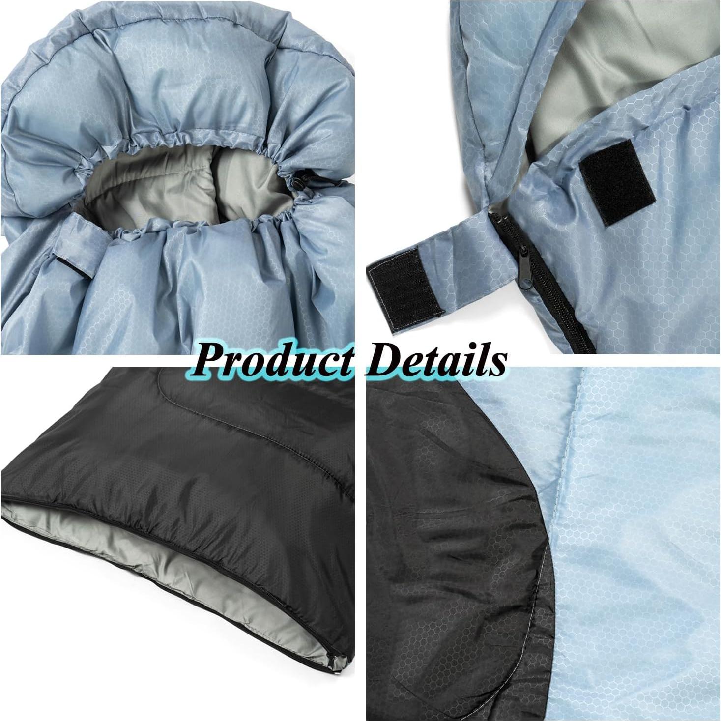 Saco de Dormir 3 Estaciones HTMEYBG Negro Gris 220x80 cm