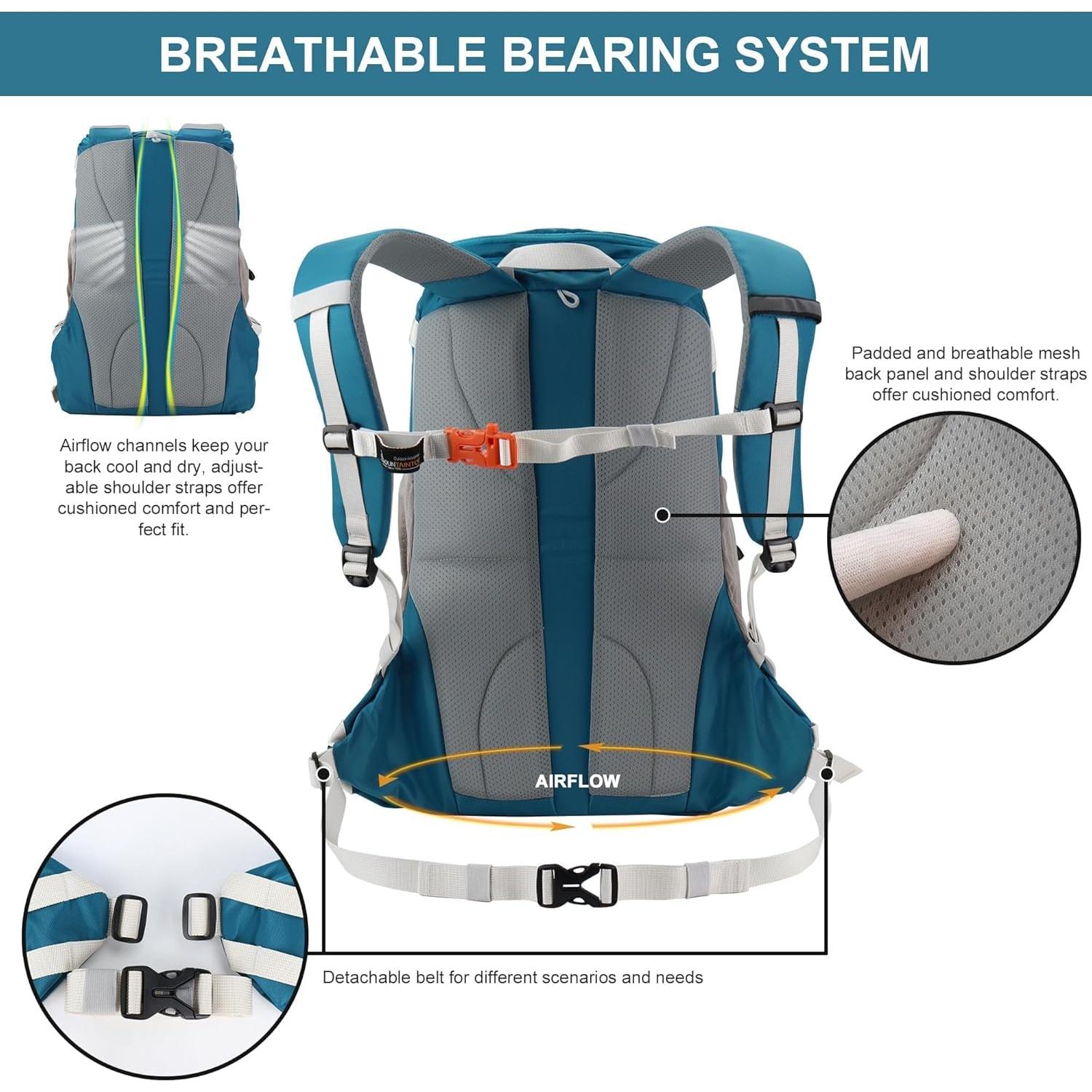 Mochila de Senderismo MOUNTAINTOP 35L Unisex Azul Cobalto