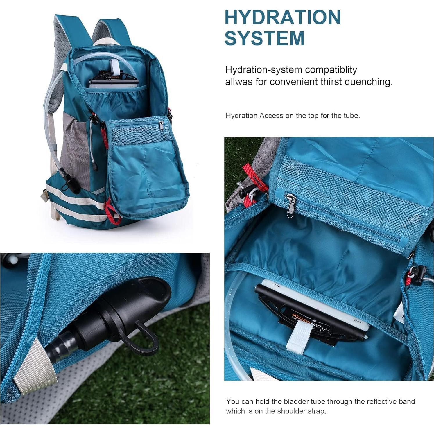 Mochila de Senderismo MOUNTAINTOP 35L Unisex Azul Cobalto