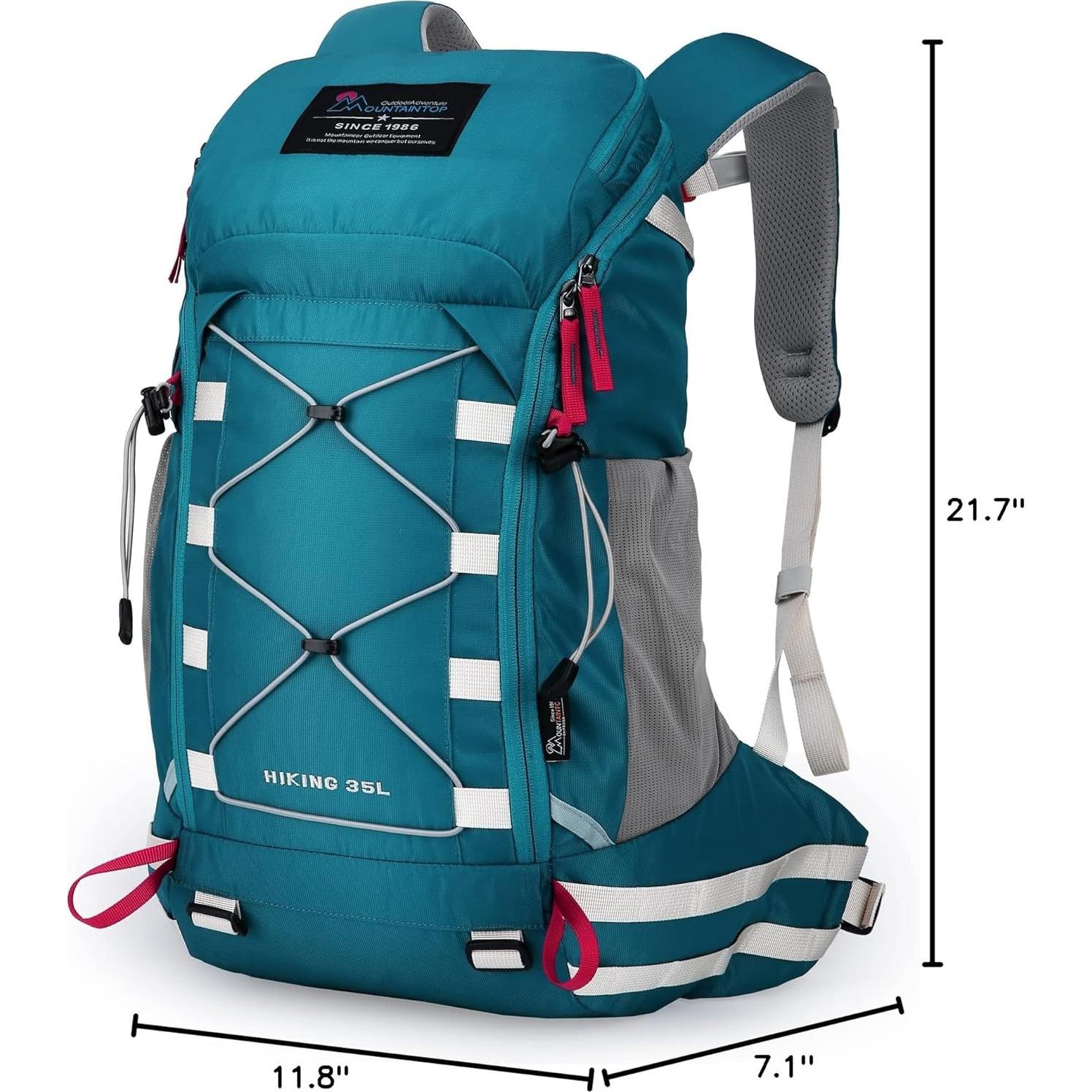 Mochila de Senderismo MOUNTAINTOP 35L Unisex Azul Cobalto