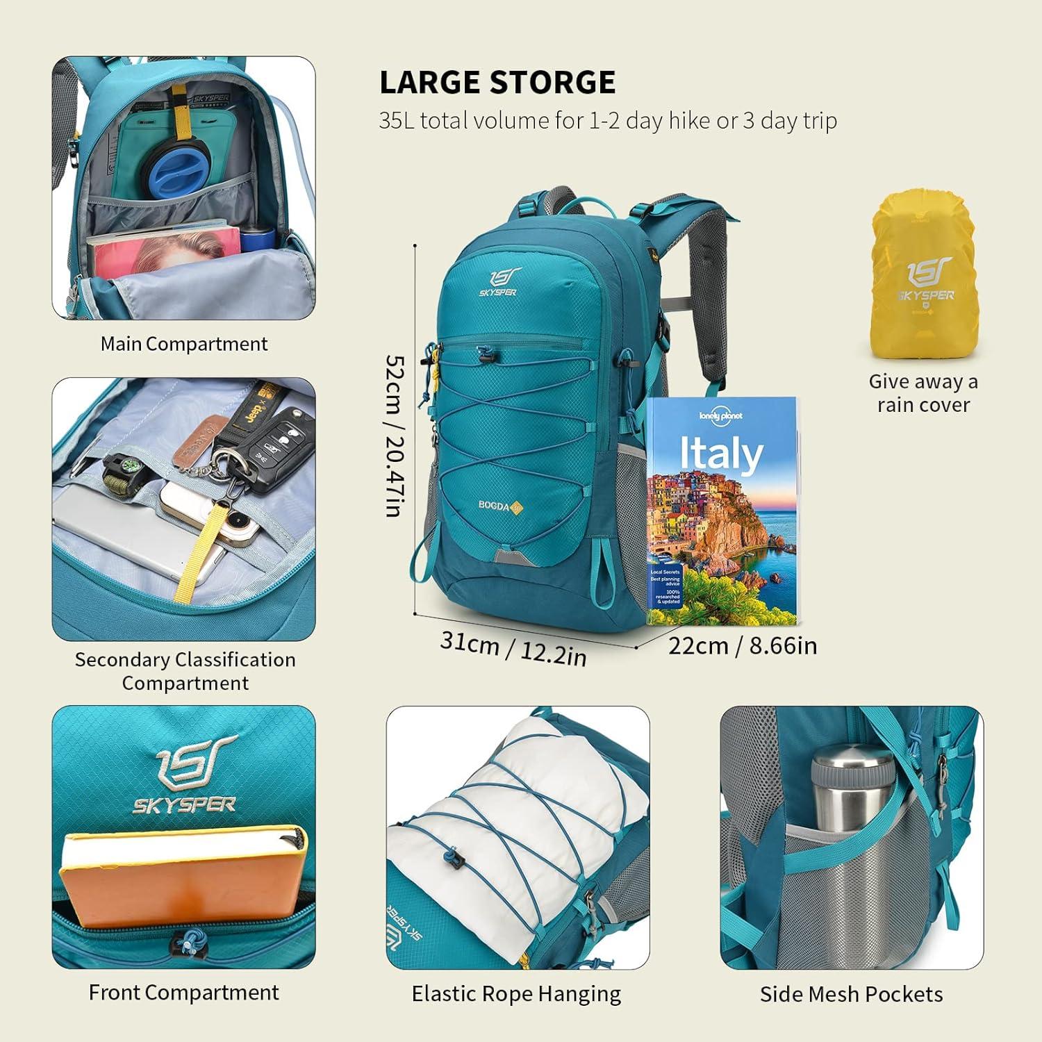 Mochila de Senderismo SKYSPER 35L Impermeable Unisex