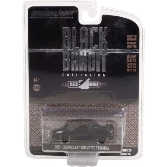 Coche Diecast Chevrolet Corvette C8 Stingray 2021 Negro 1/64