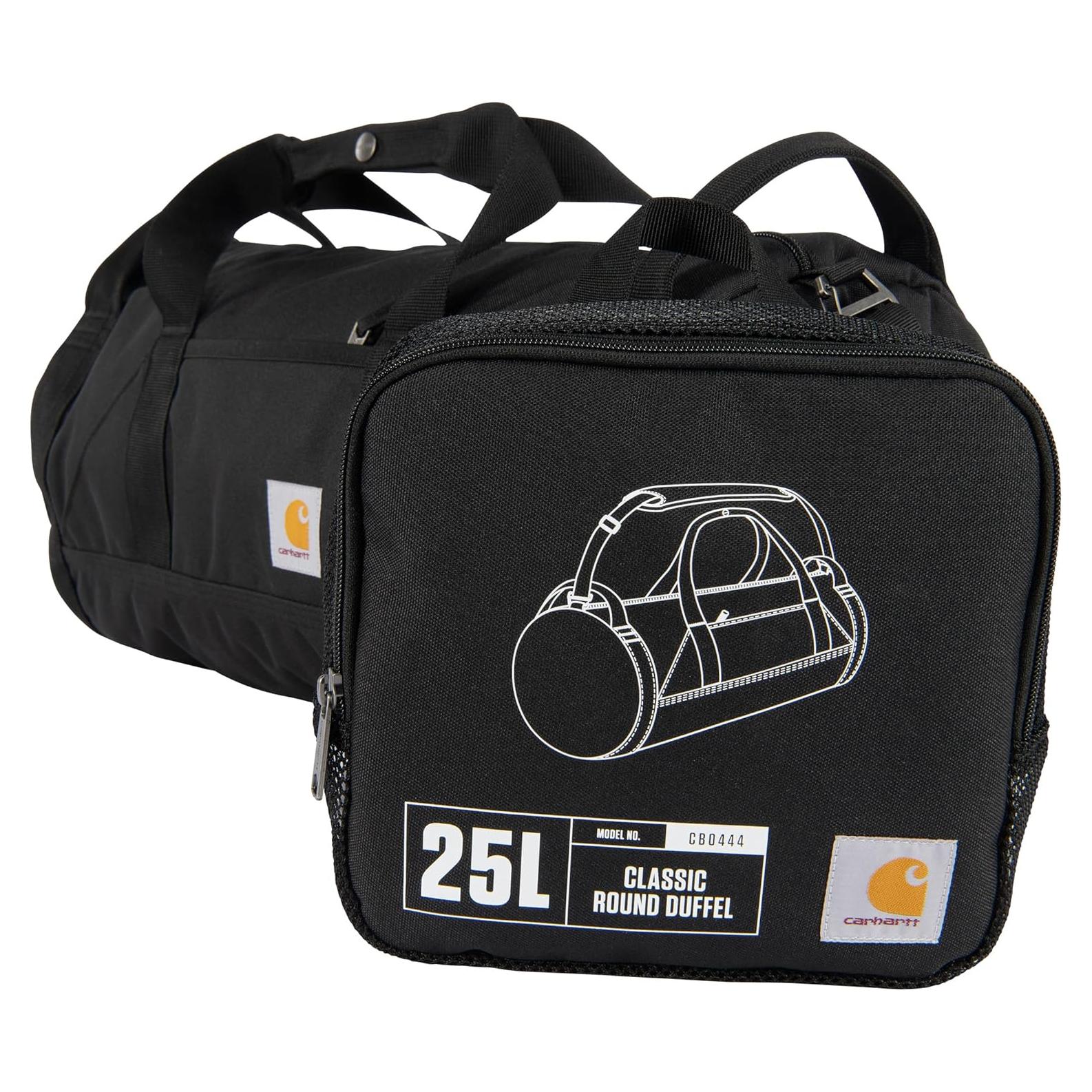 Bolsa de viaje redonda Carhartt 25L impermeable negra