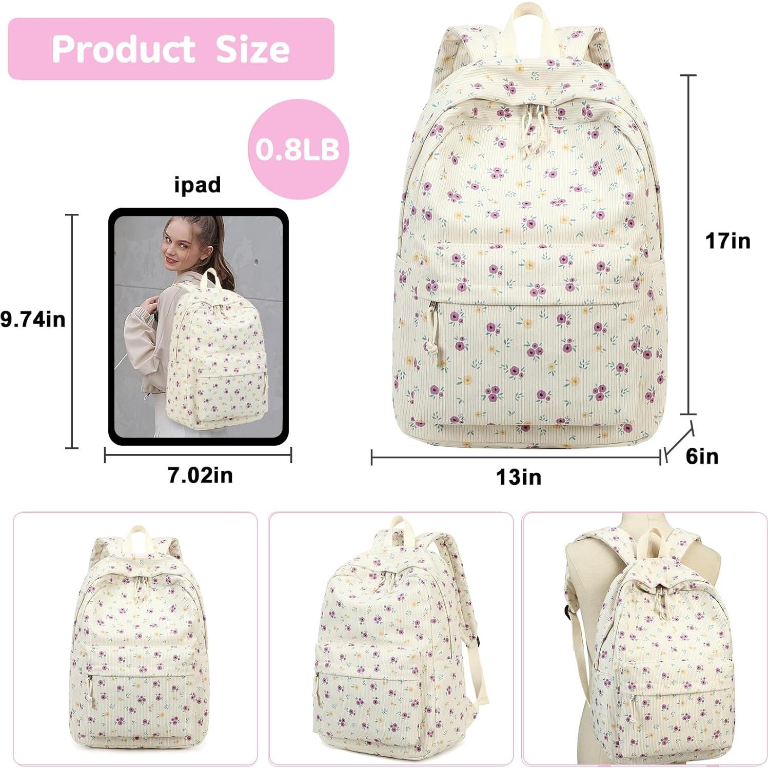 Mochila Escolar para Niñas BLUBOON 33x15x43cm Terciopelo