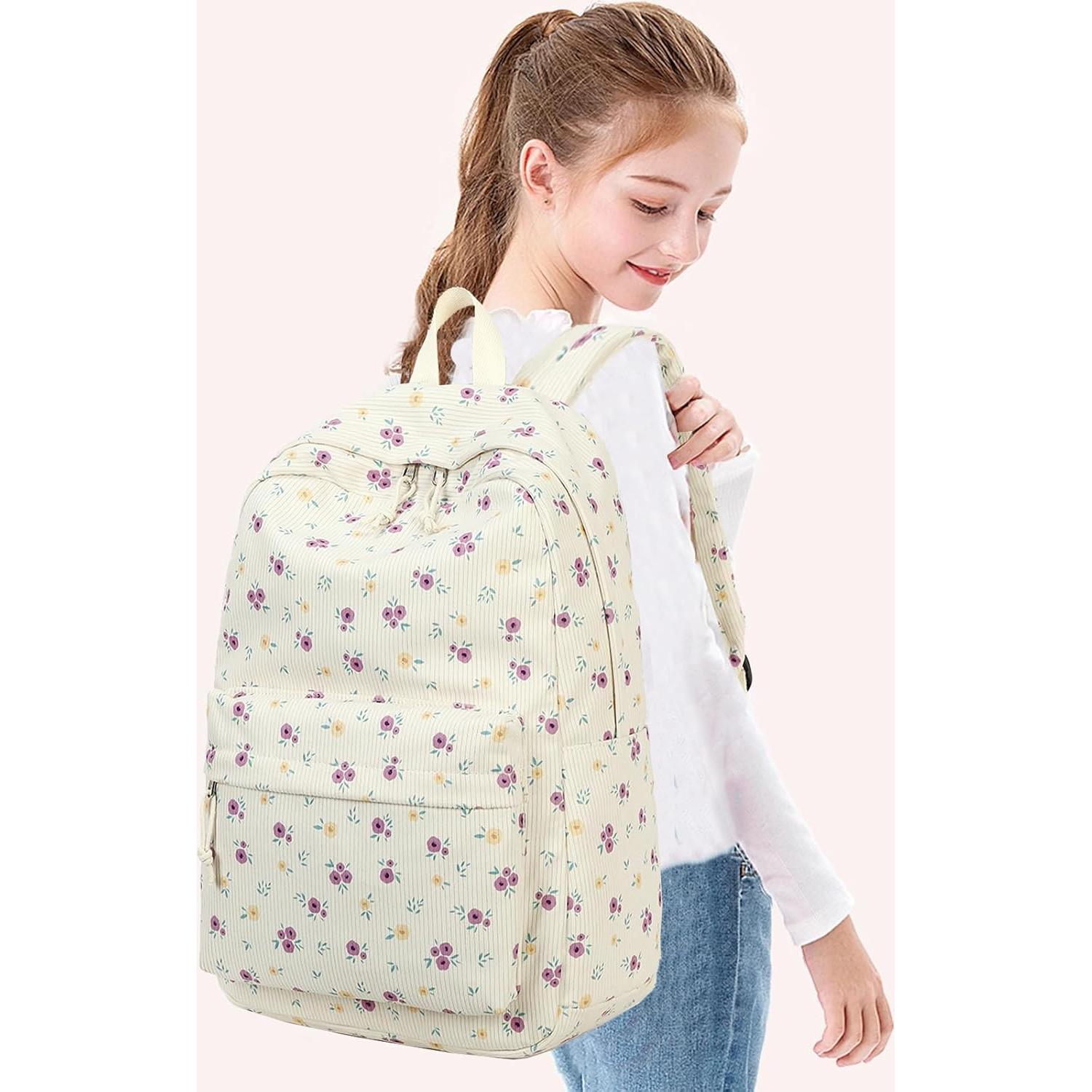 Mochila Escolar para Niñas BLUBOON 33x15x43cm Terciopelo