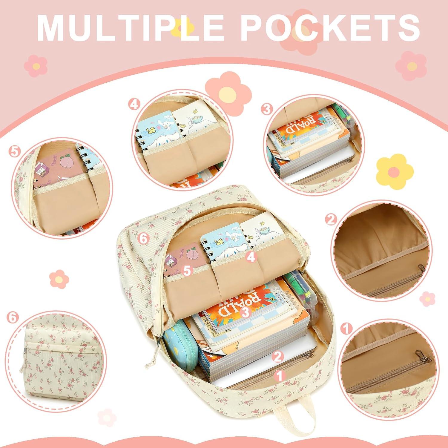 Mochila Escolar para Niñas BLUBOON 33x15x43cm Terciopelo