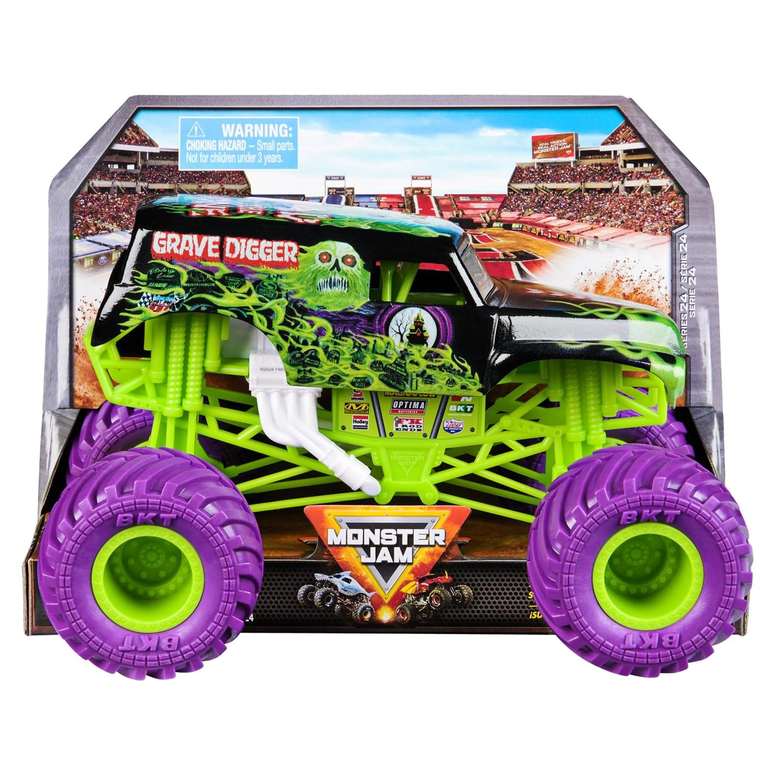 Camión Monstruo Grave Digger Spin Master 1:24 Die-Cast