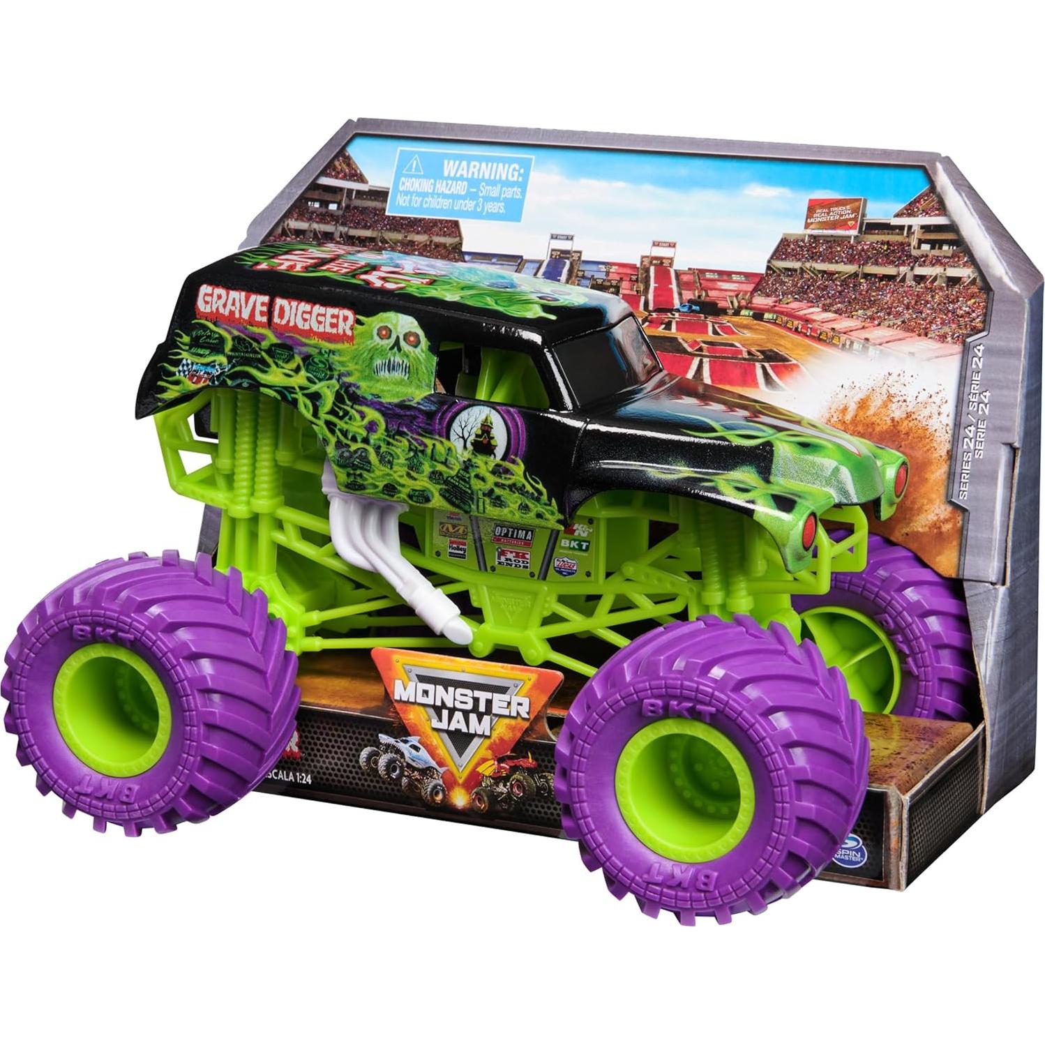 Camión Monstruo Grave Digger Spin Master 1:24 Die-Cast