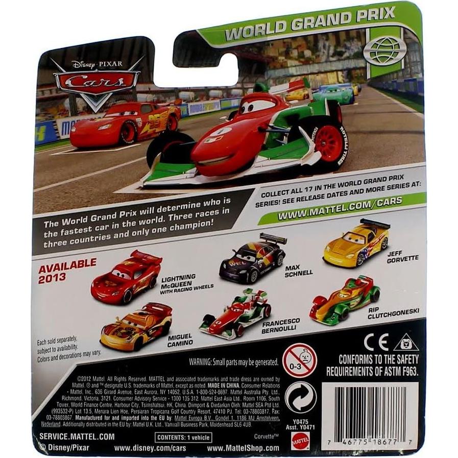Cars 2 WGP Francesco Bernoulli 1:55 Scale Die Cast Vehicle