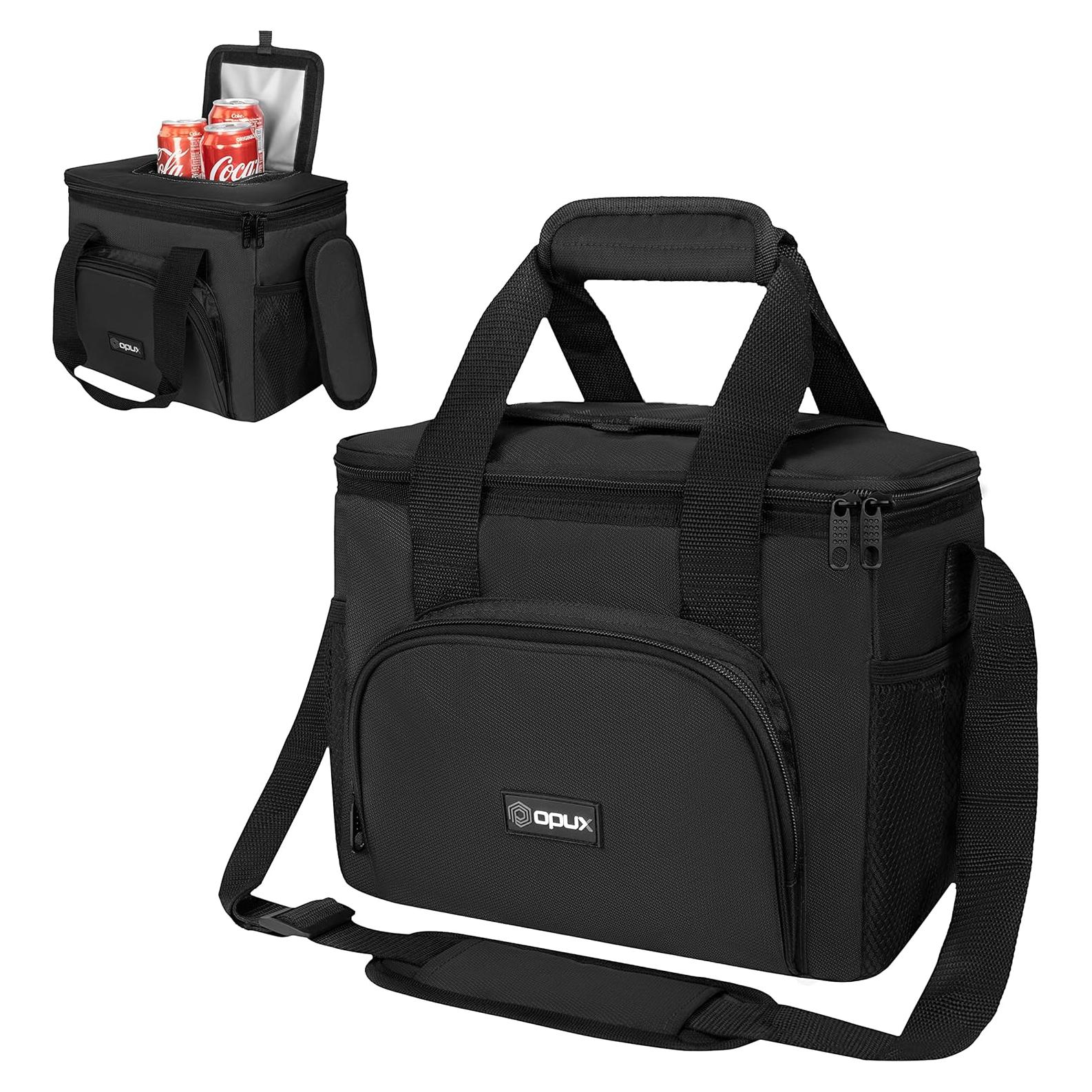 Bolsa Térmica Aislada OPUX 18 Latas Negra para Camping y Trabajo