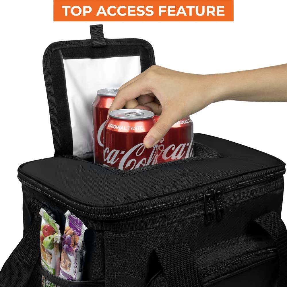 Bolsa Térmica Aislada OPUX 18 Latas Negra para Camping y Trabajo