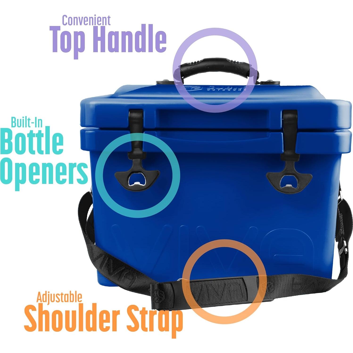 Enfriador Duro Cubix Outdoors Viva 14QT Azul Cielo 13.24L