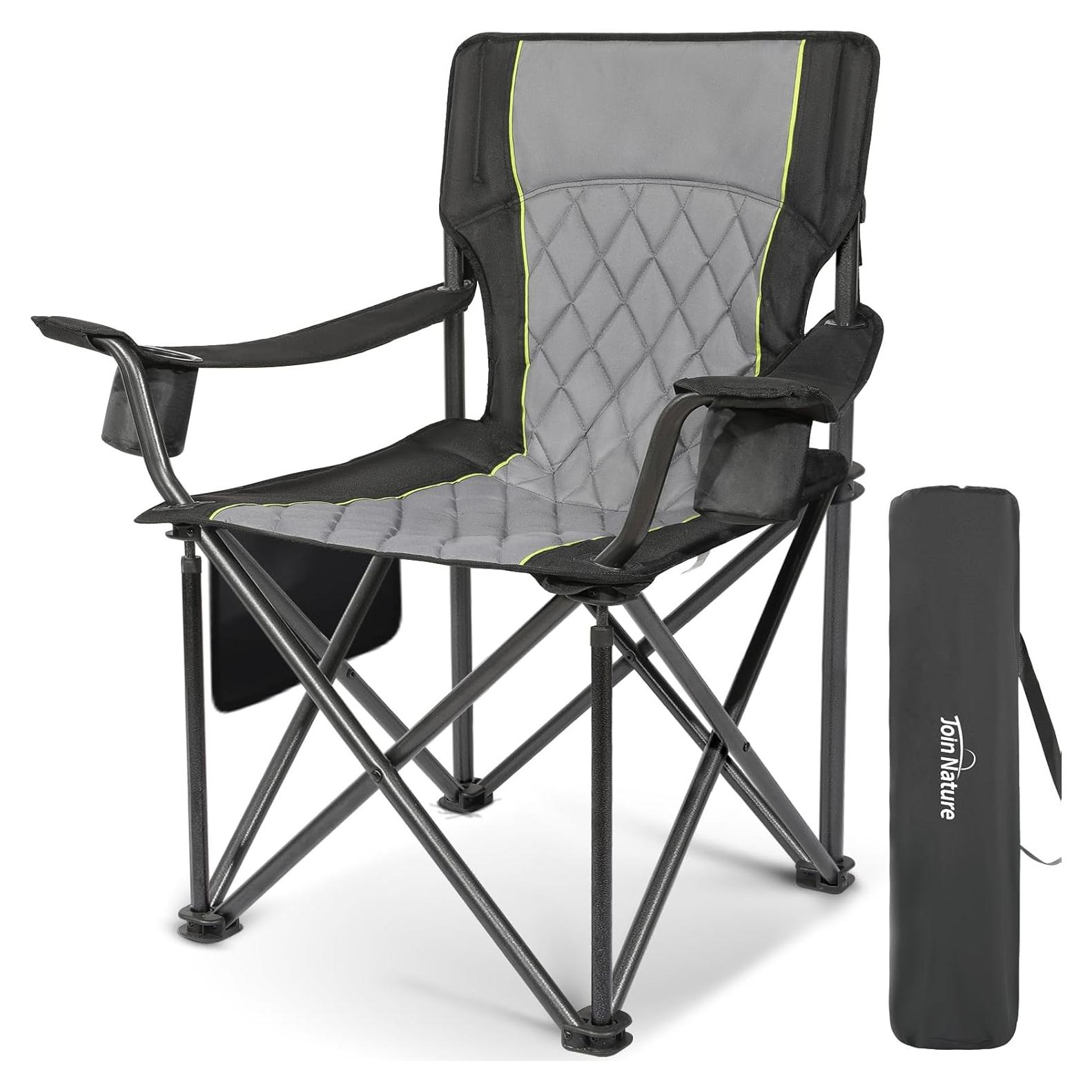 Silla de Camping Plegable Join Nature ZT01 Negra 362kg