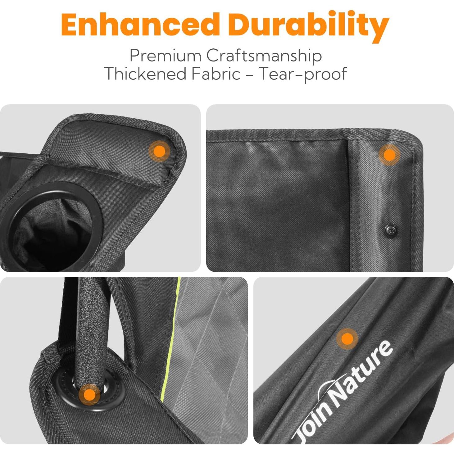 Silla de Camping Plegable Join Nature ZT01 Negra 362kg