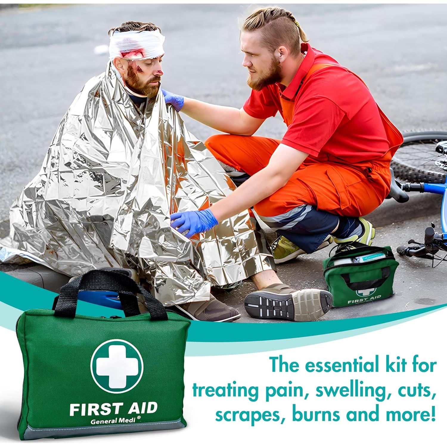 Kit de Primeros Auxilios General Medi 210 Piezas Verde