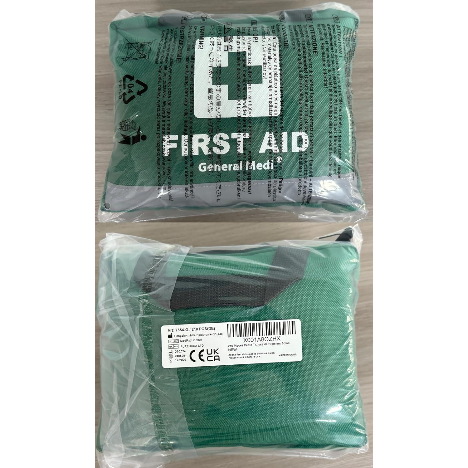 Kit de Primeros Auxilios General Medi 210 Piezas Verde