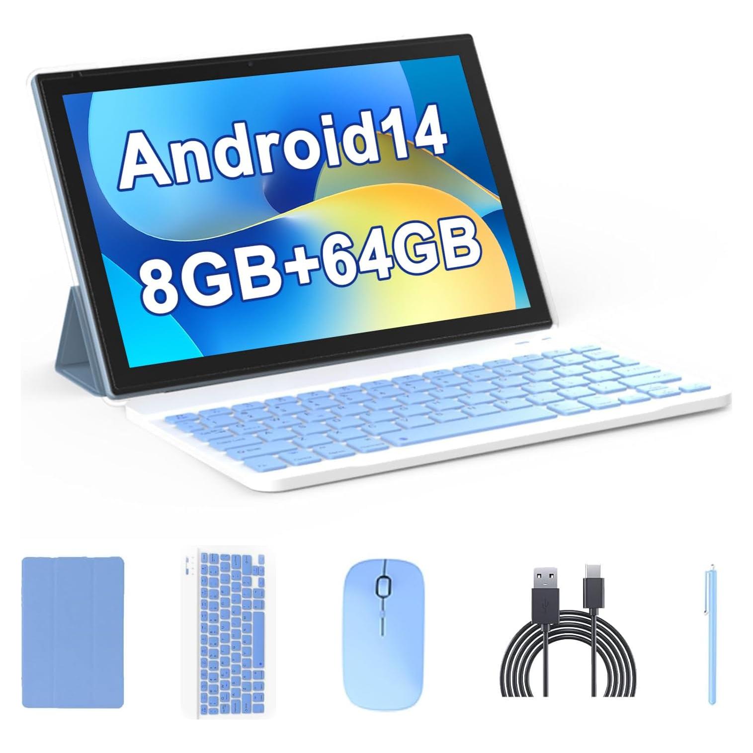 Tableta IWEGGO 10.1" Android 14 8GB RAM 64GB ROM 1TB