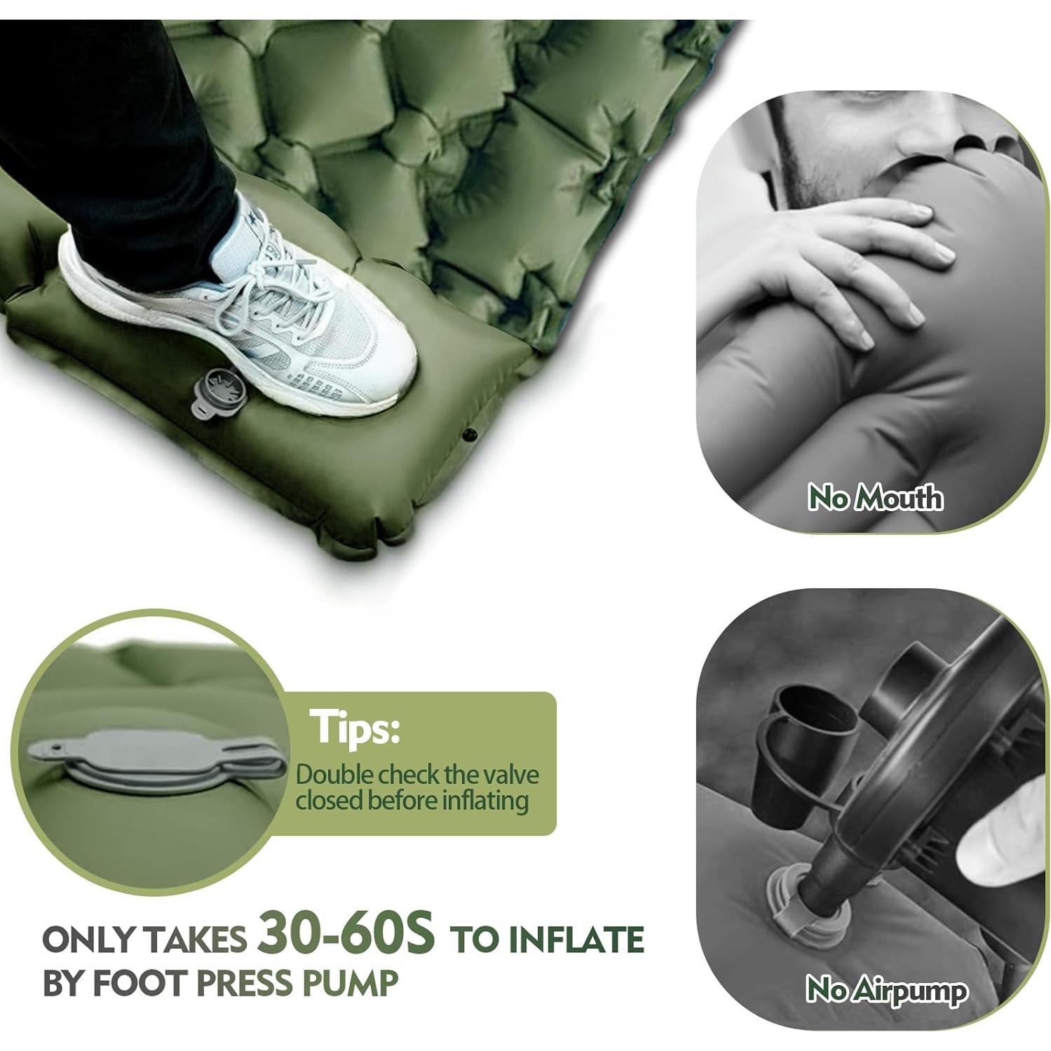 Colchón de Camping Blackpongo BG2413 Doble 196x125cm