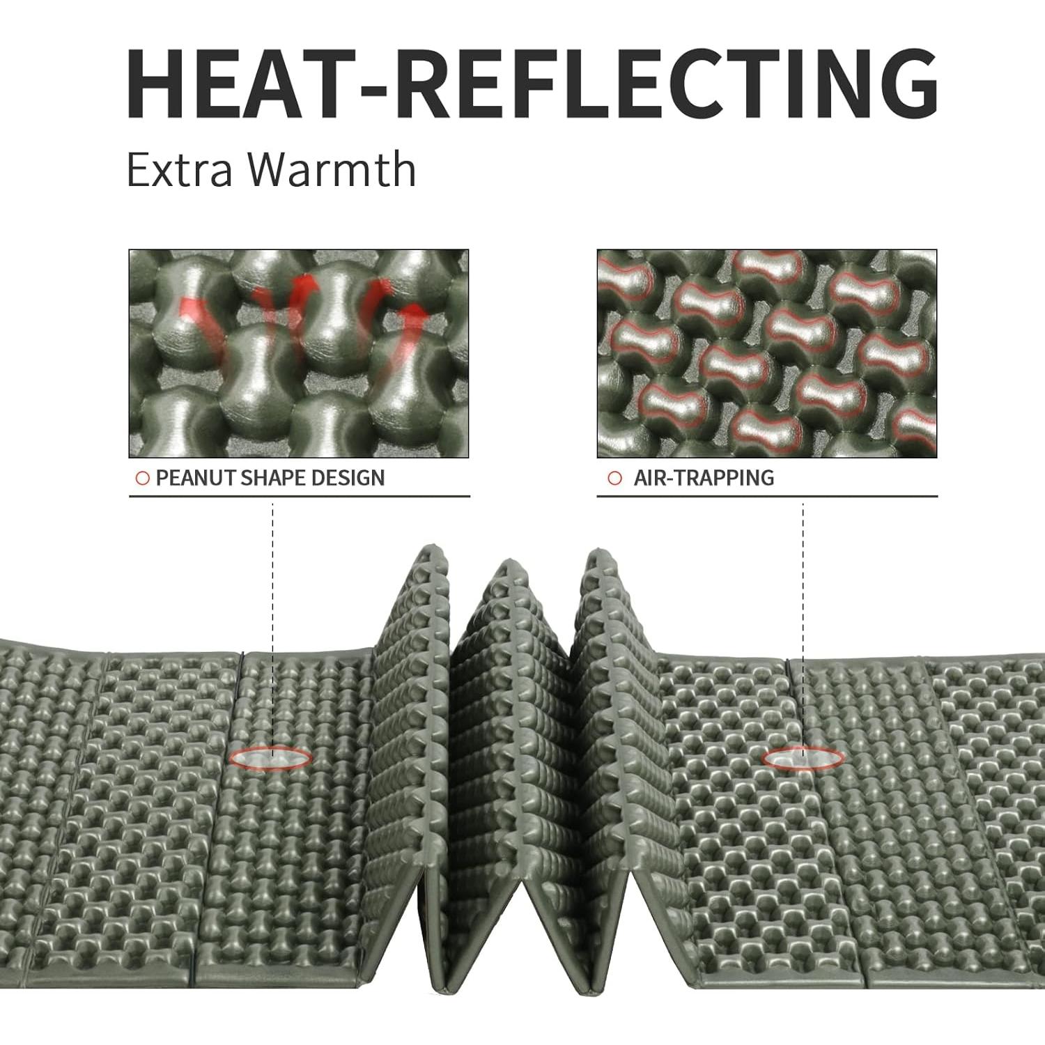 Almohadilla de Espuma Plegable FOCHIER F FM1027 190x51cm Verde