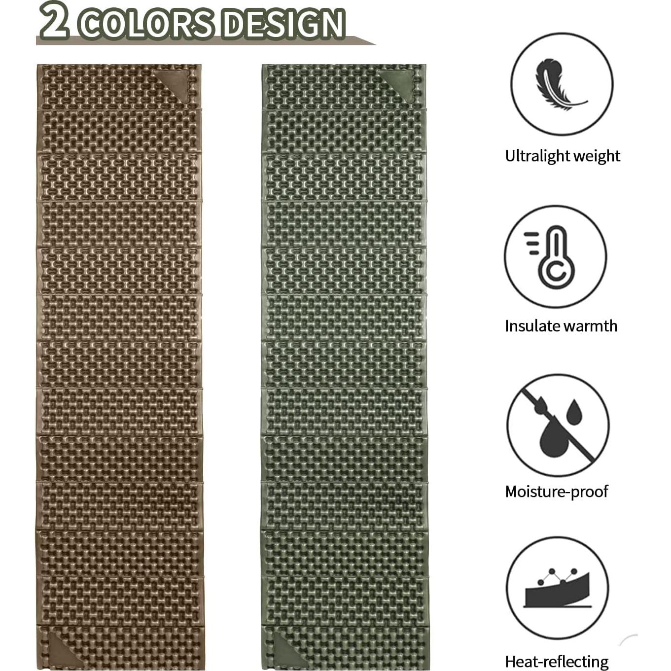 Almohadilla de Espuma Plegable FOCHIER F FM1027 190x51cm Verde