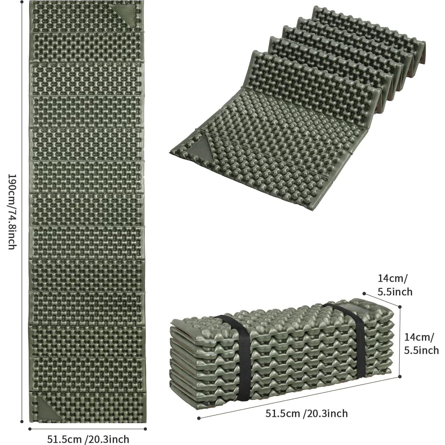 Almohadilla de Espuma Plegable FOCHIER F FM1027 190x51cm Verde