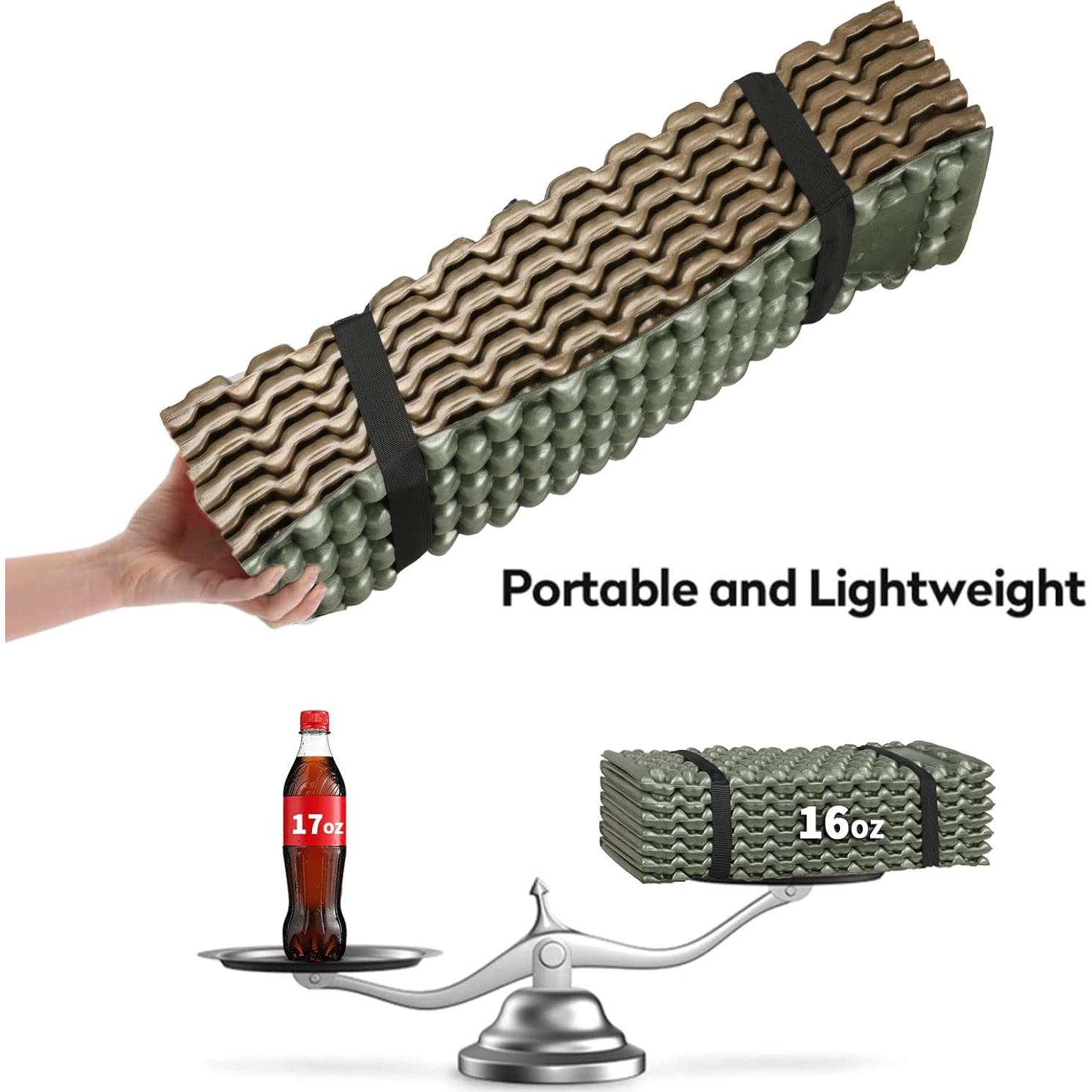 Almohadilla de Espuma Plegable FOCHIER F FM1027 190x51cm Verde