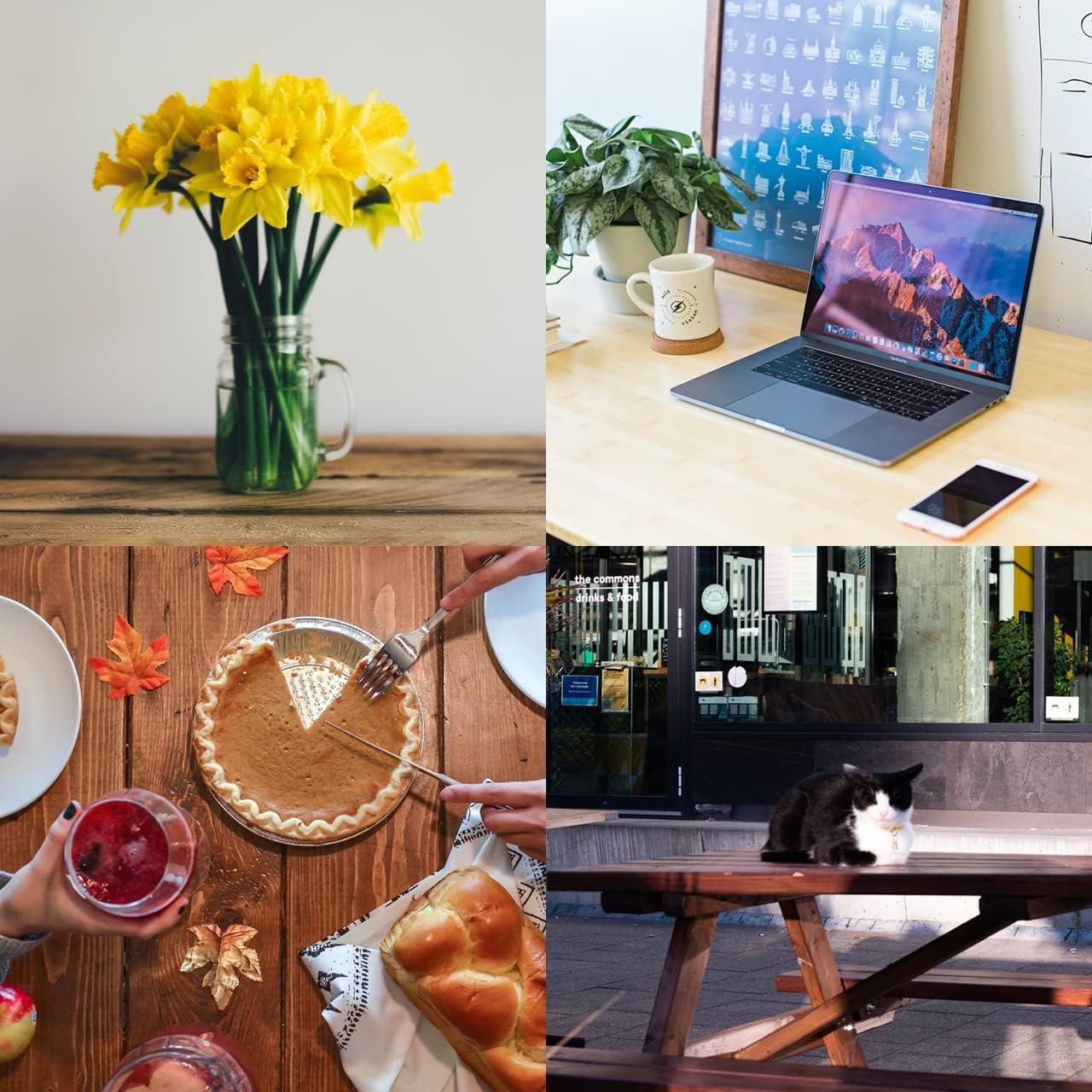 Mesa de Camping Plegable ROCK CLOUD 86x61 cm Grano de Madera