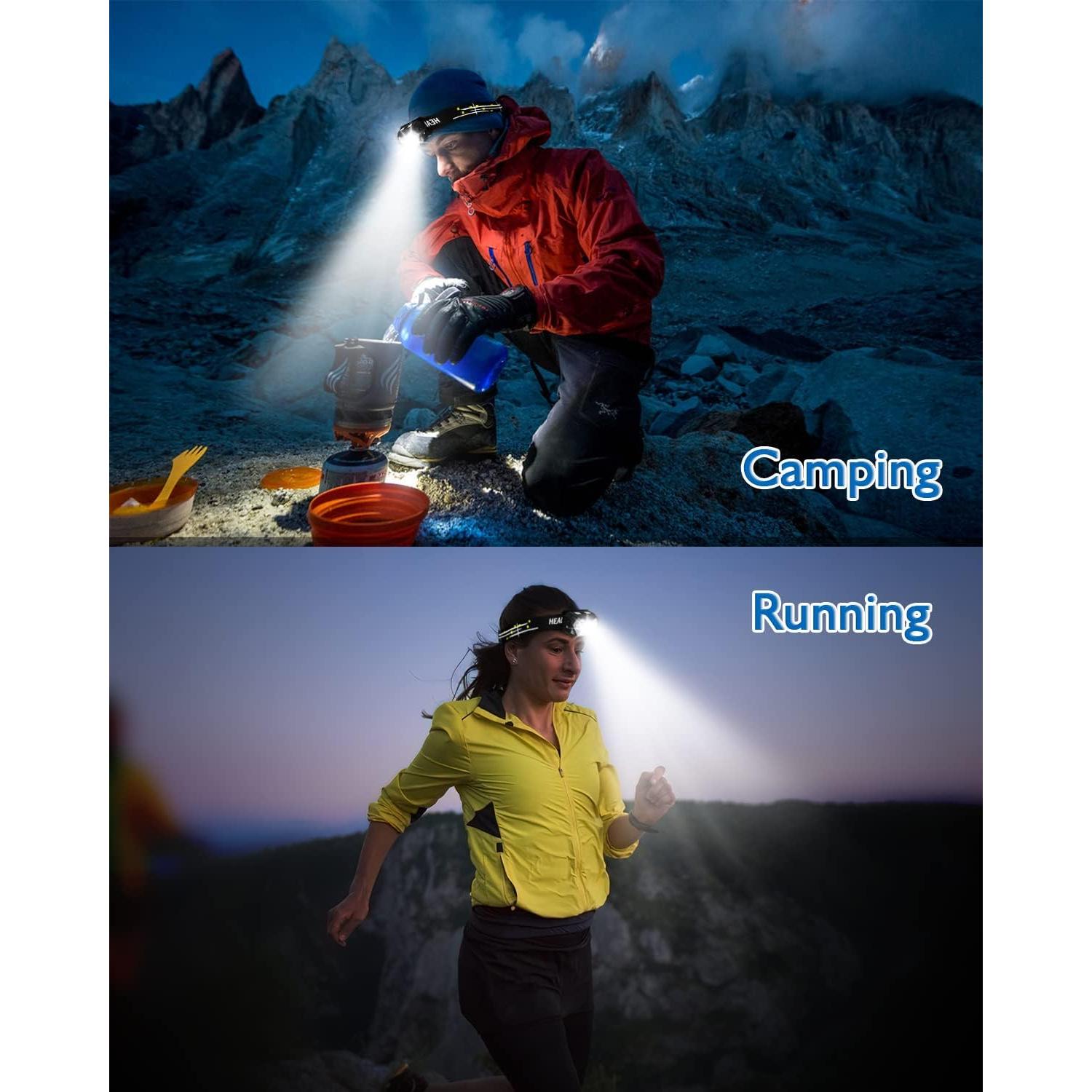 Linterna Frontal Eirnvop 2000LM Recargable USB-C 10 Modos