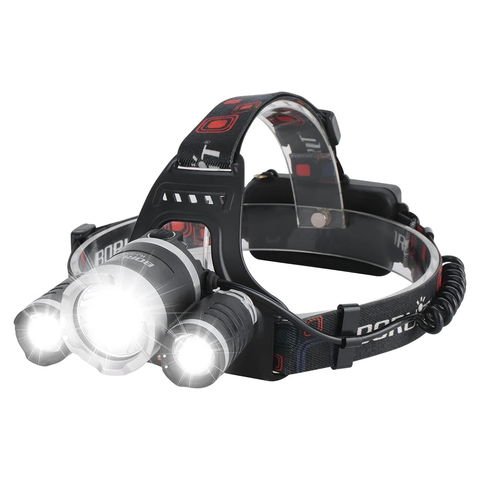 Linterna Frontal LED Boruit HP700 Recargable USB C 4 Modos