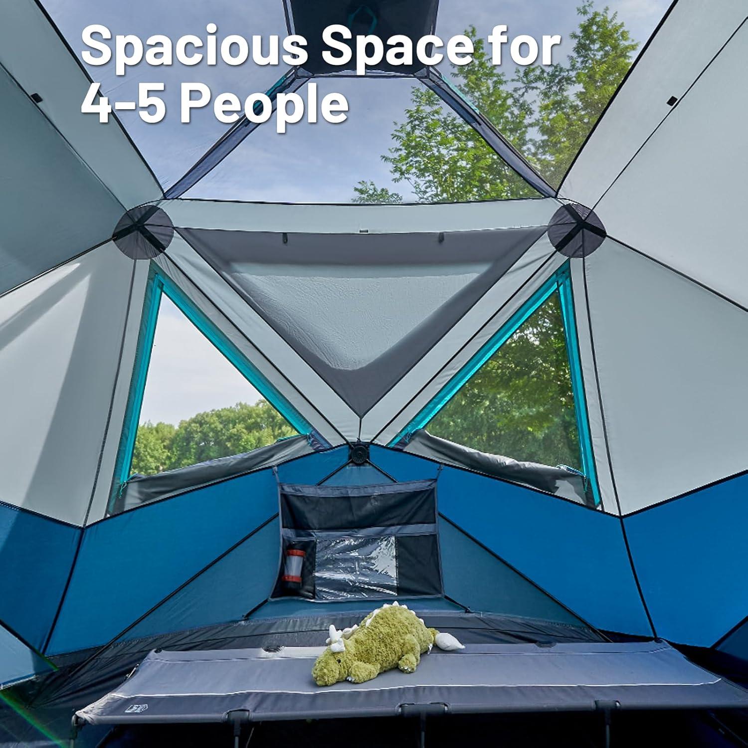 Carpa Instantánea TIMBER RIDGE para 4-5 Personas Azul