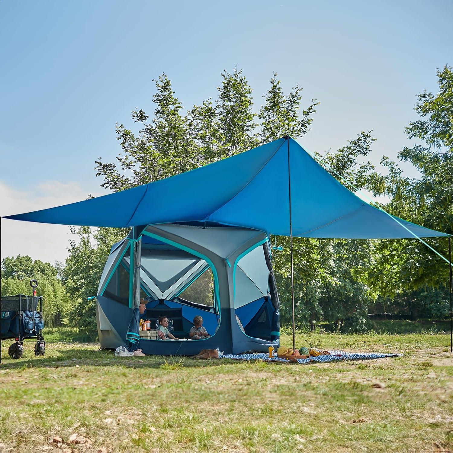 Carpa Instantánea TIMBER RIDGE para 4-5 Personas Azul