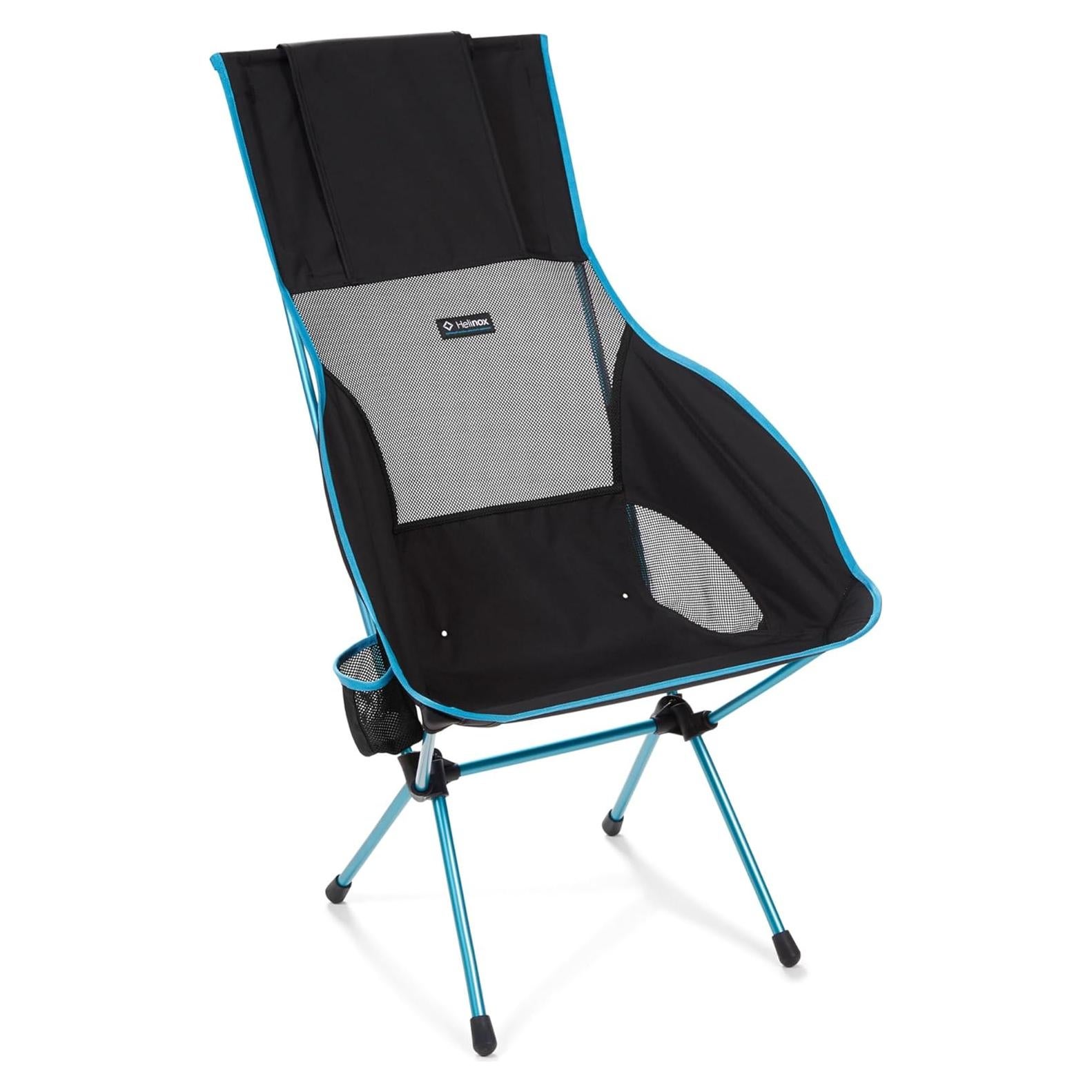 Silla de Camping Plegable Helinox Savanna Negra Respaldo Alto