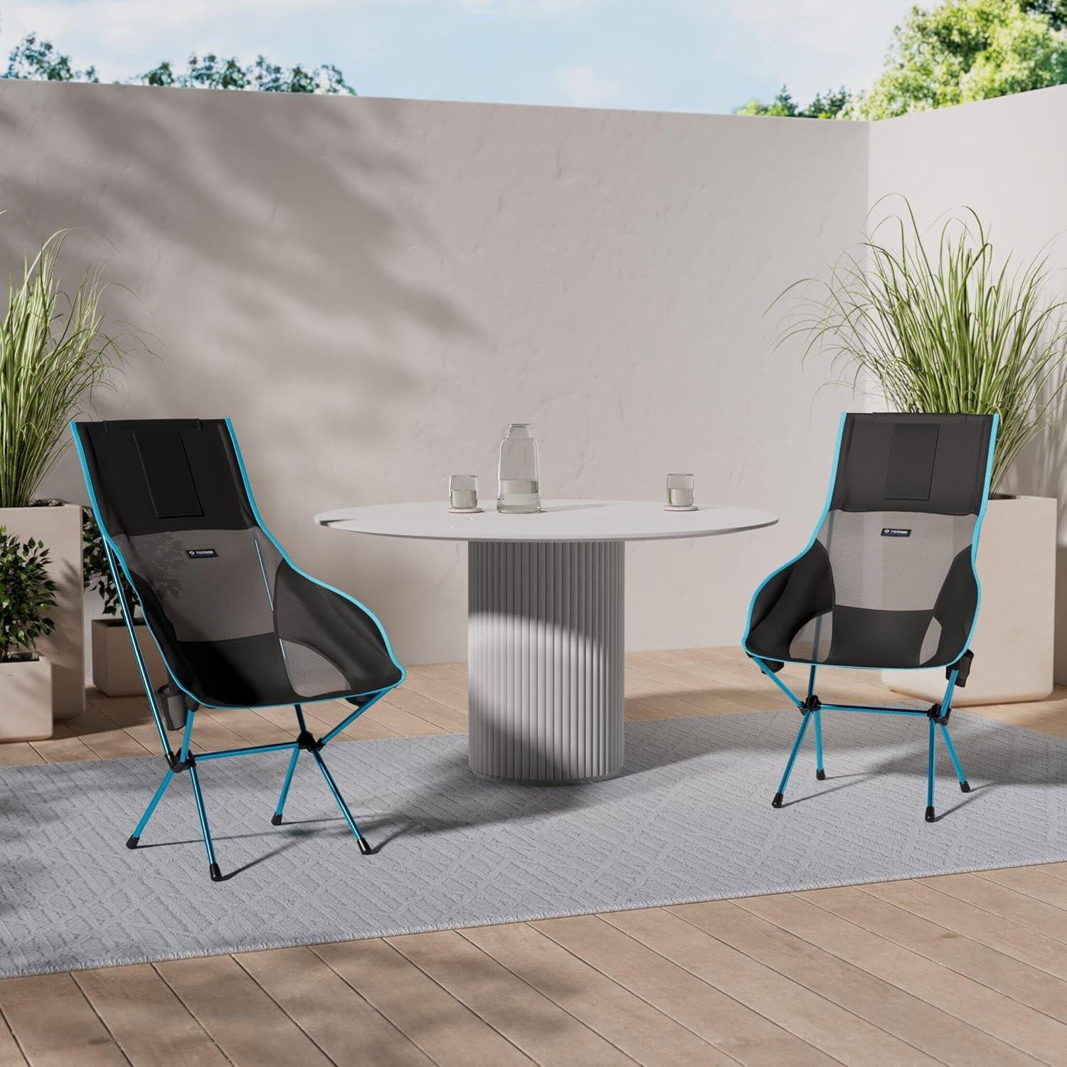 Silla de Camping Plegable Helinox Savanna Negra Respaldo Alto