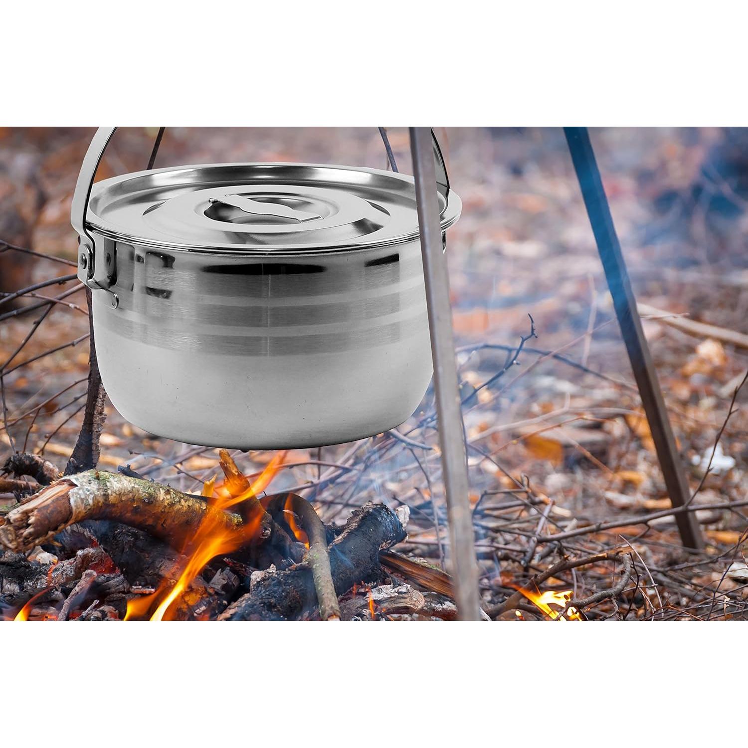 Juego de Utensilios de Cocina Camping Wealers 4 Piezas Acero Inoxidable