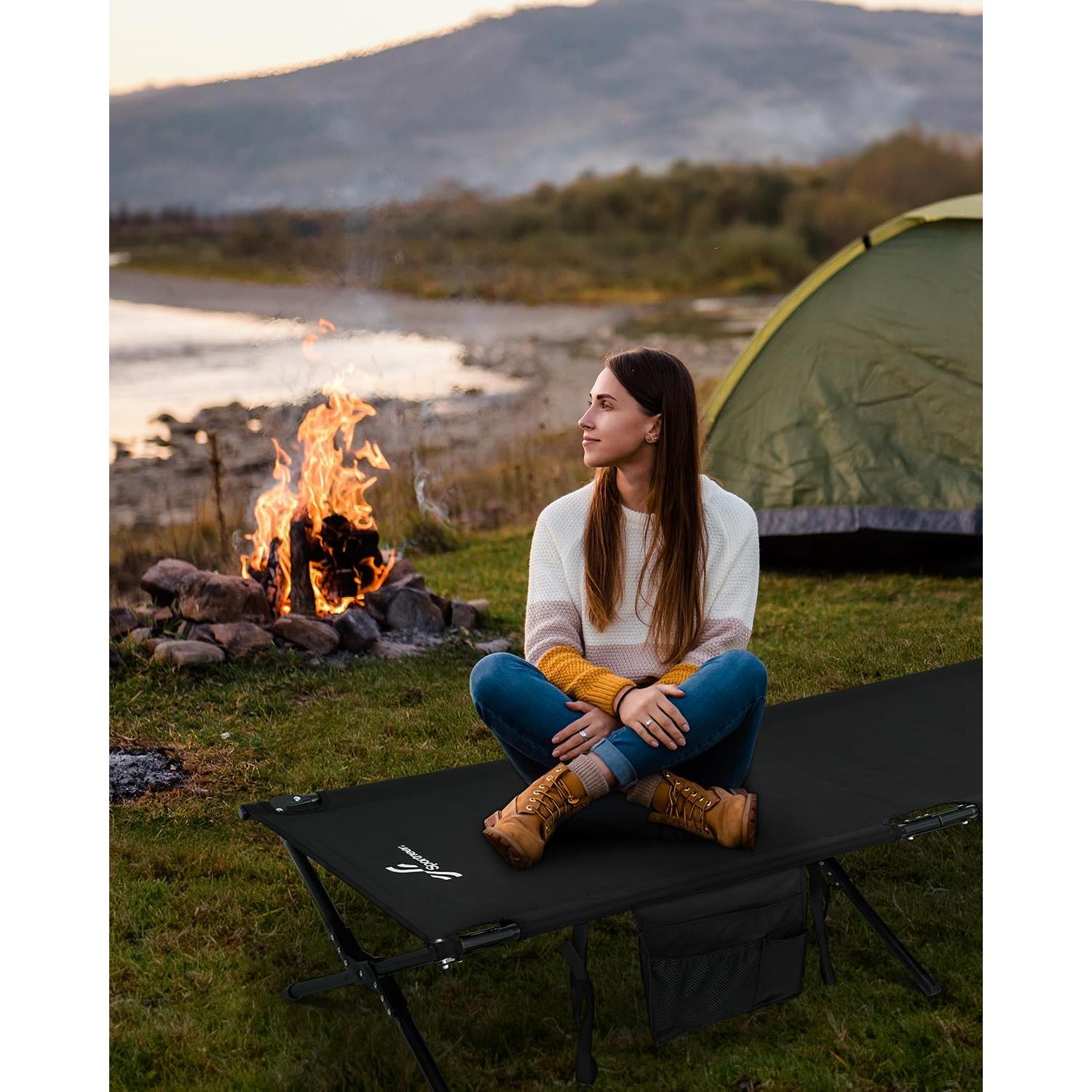 Cama Plegable Sportneer 198.7x73cm para Camping - Soporta 149.7kg